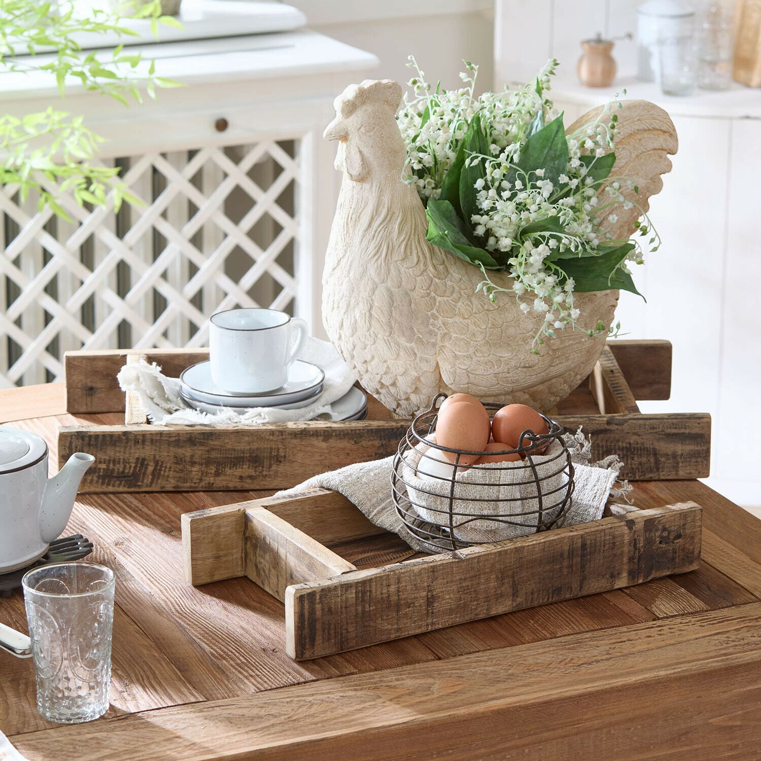 Lot de 2 plateaux Brisalda