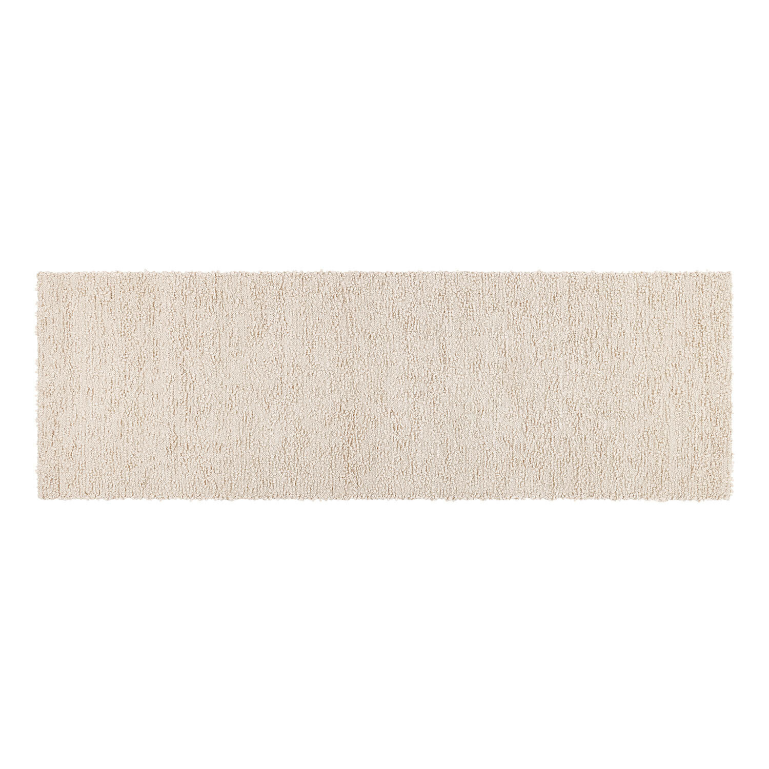 crème Crèmekleurige Kaleema loper met zachte textuur, ideaal voor interieurdecoratie en comfort