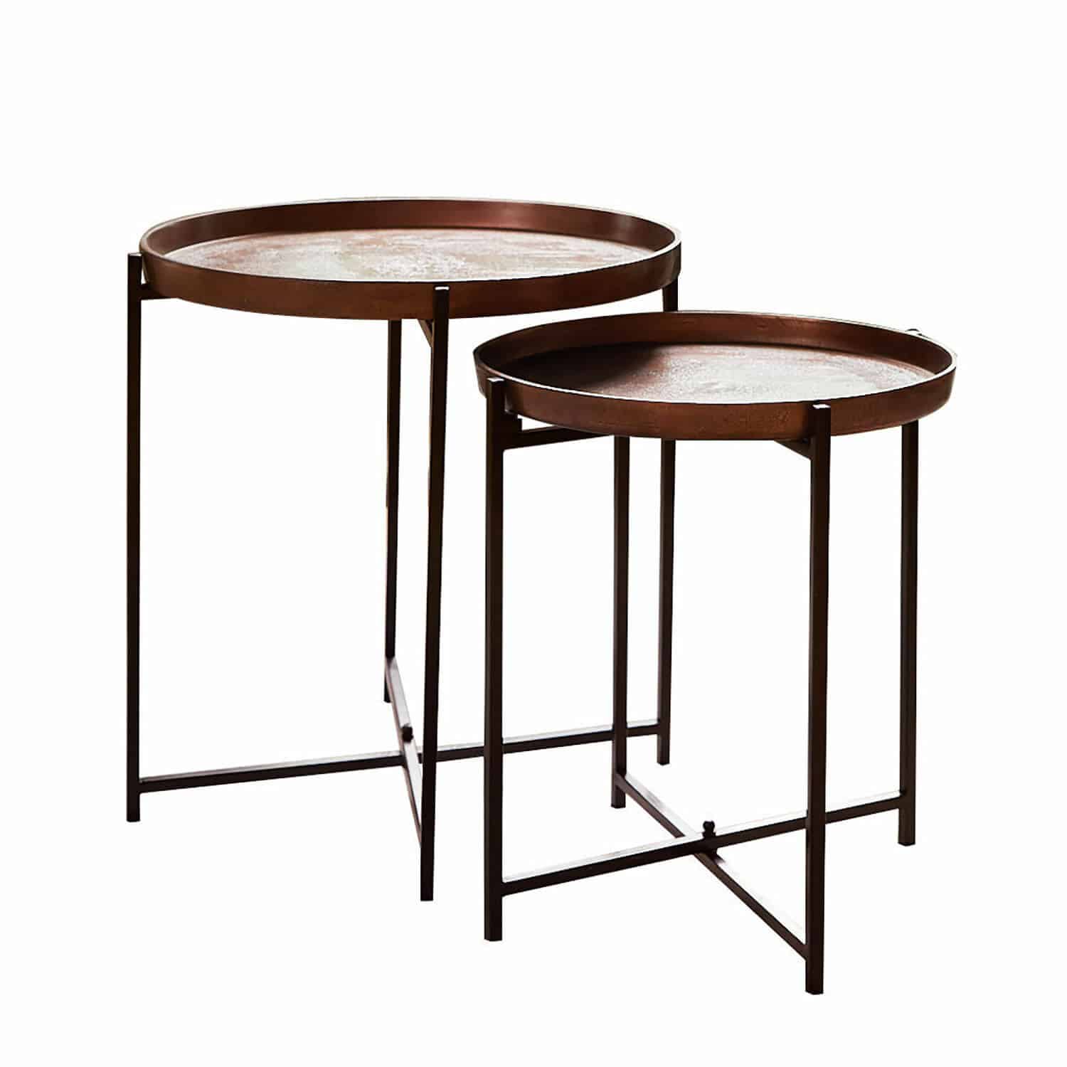 Lot de 2 tables d'appoint Thais