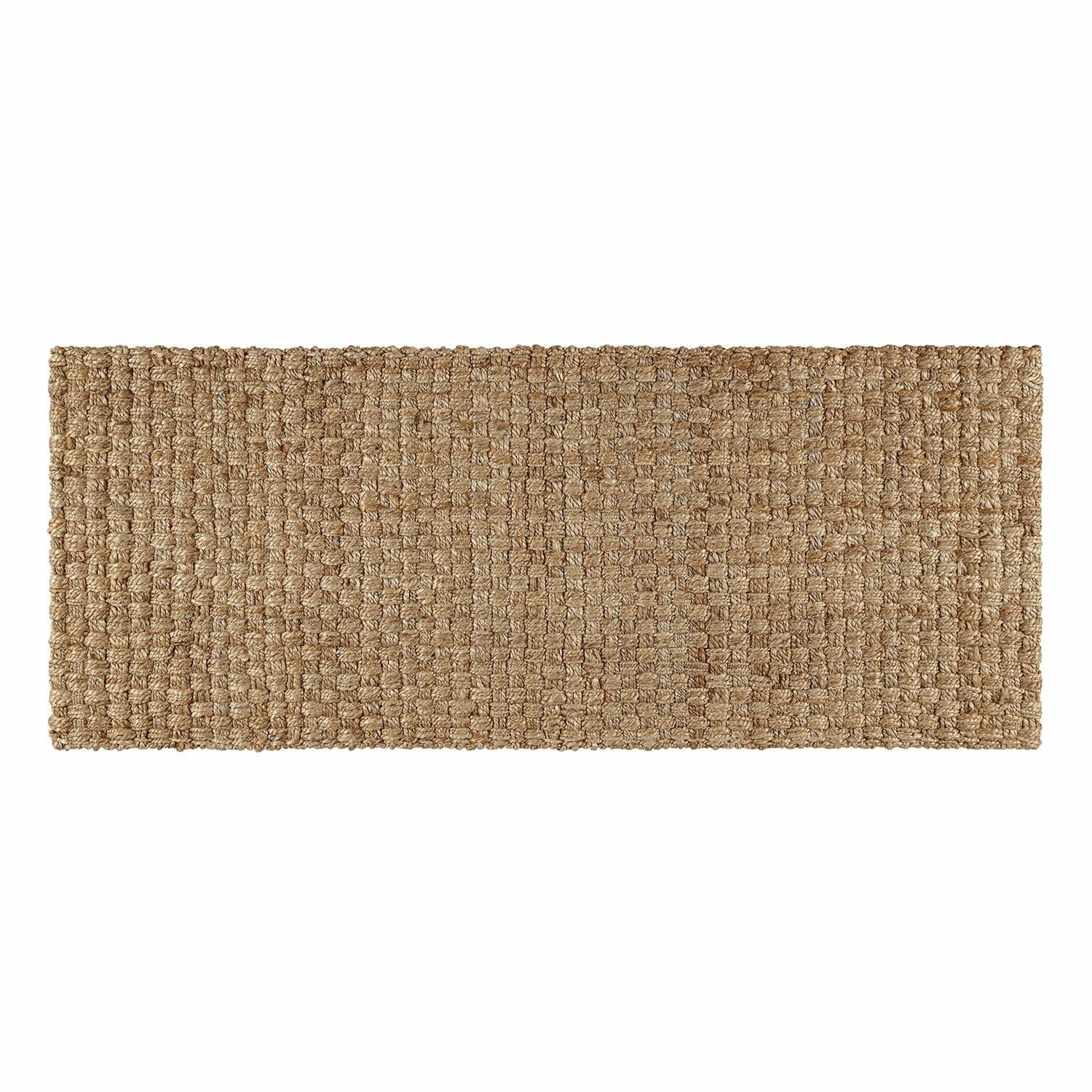Tapis rectangulaire en jute naturelle beige, accessoire durable et écologique pour la maison