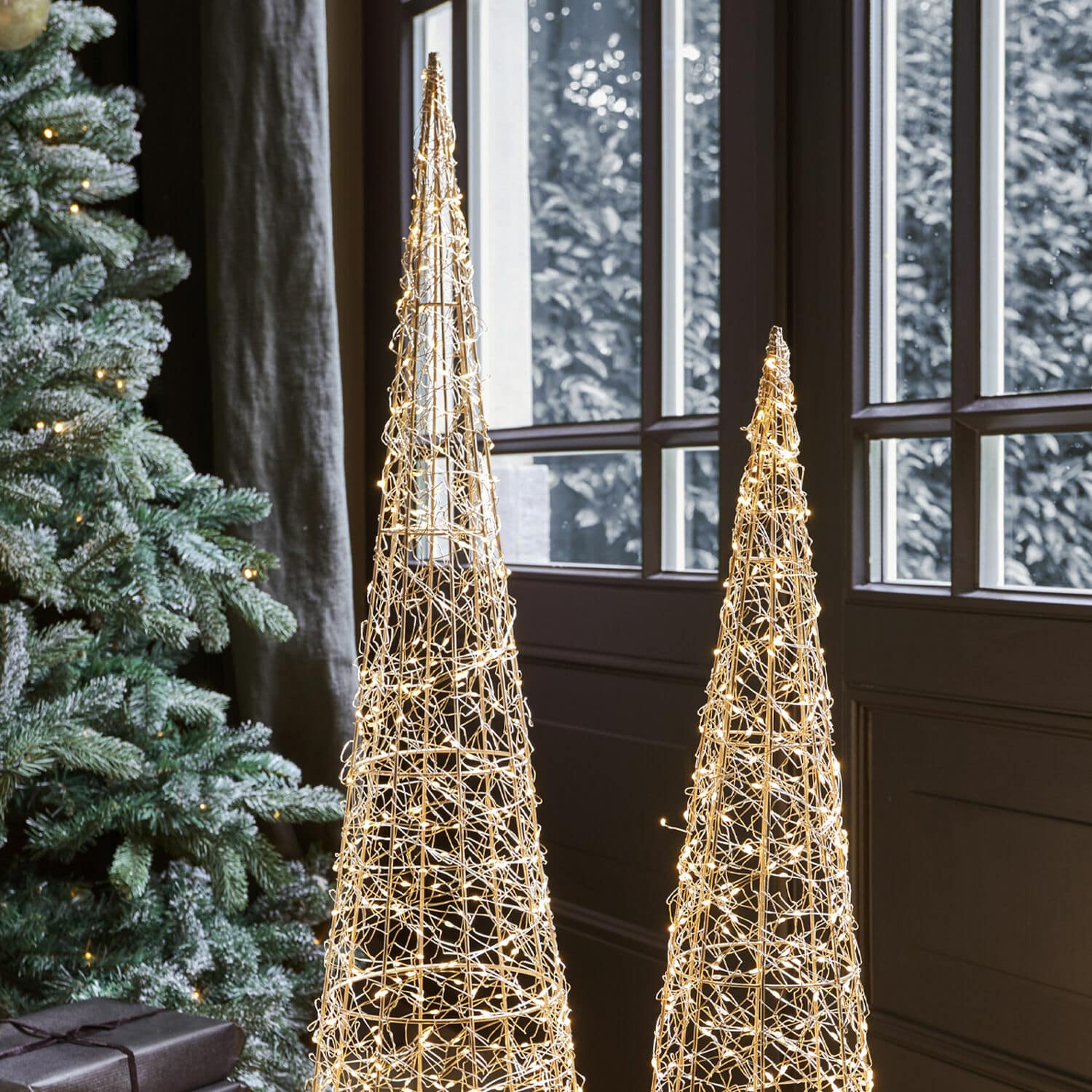 Lot de 2 sapins de Noël Oakworth