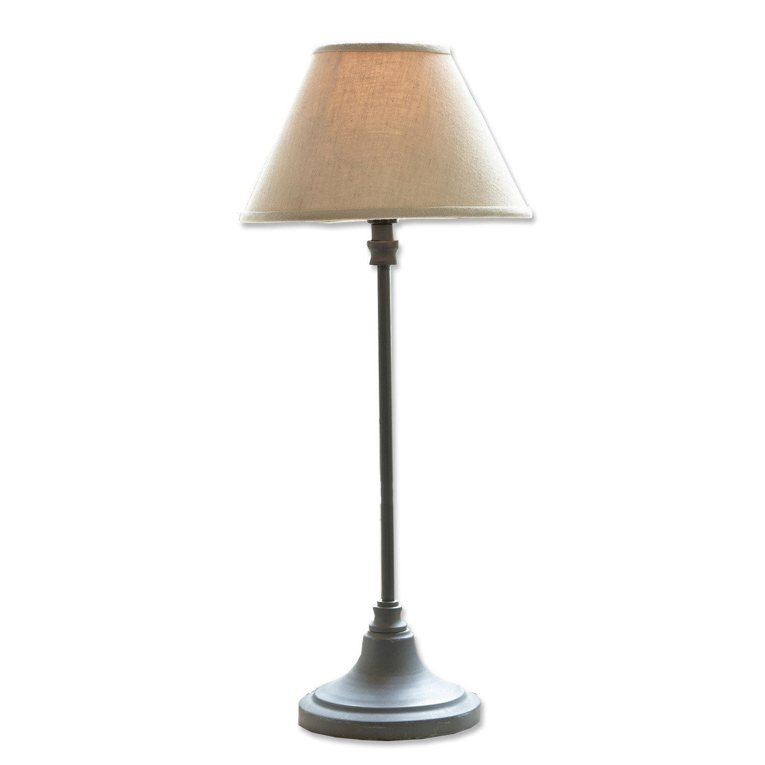 Lampe à poser Swindon Lampe de table classique avec base en métal et abat-jour beige pour salon