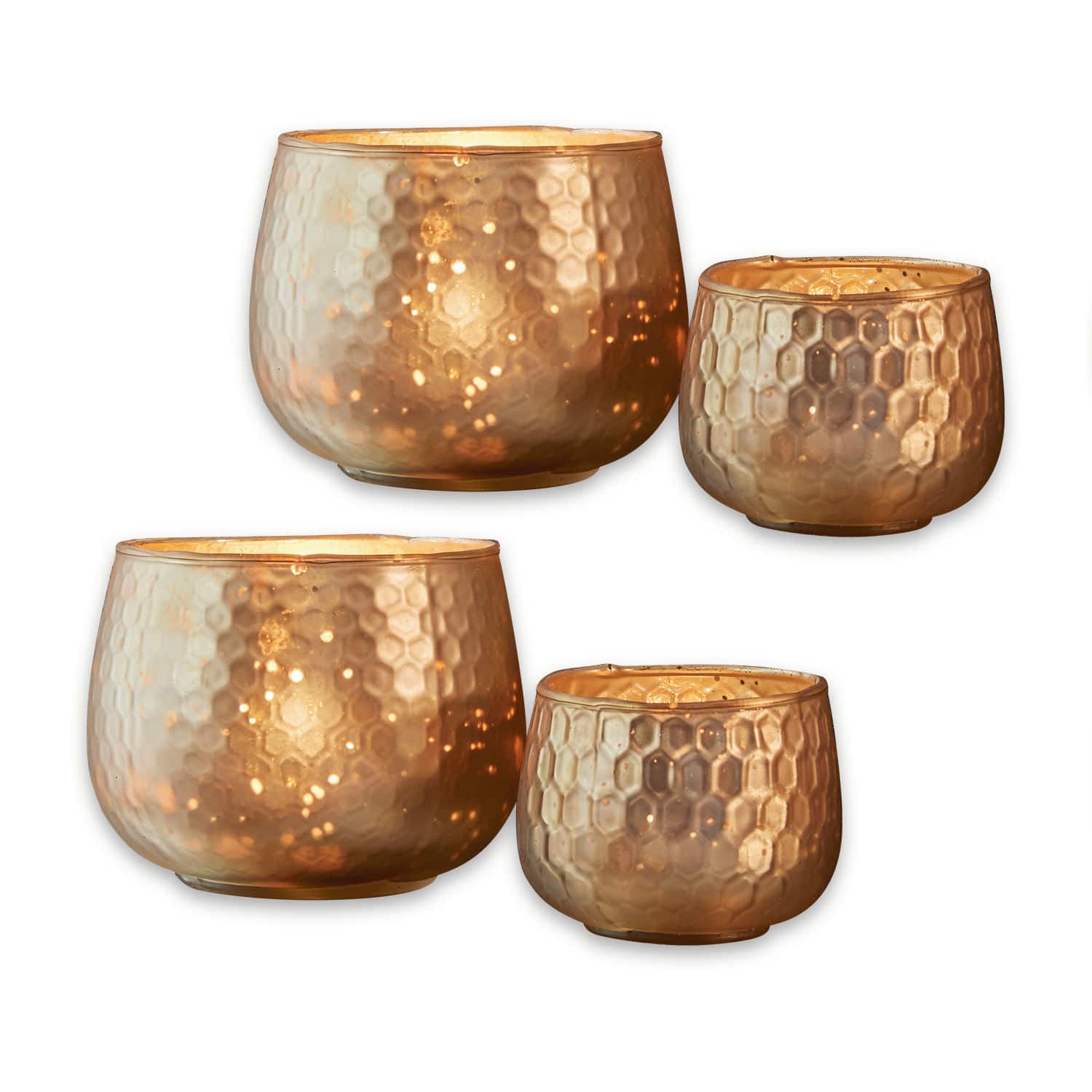 Windlicht set van 4 Leona