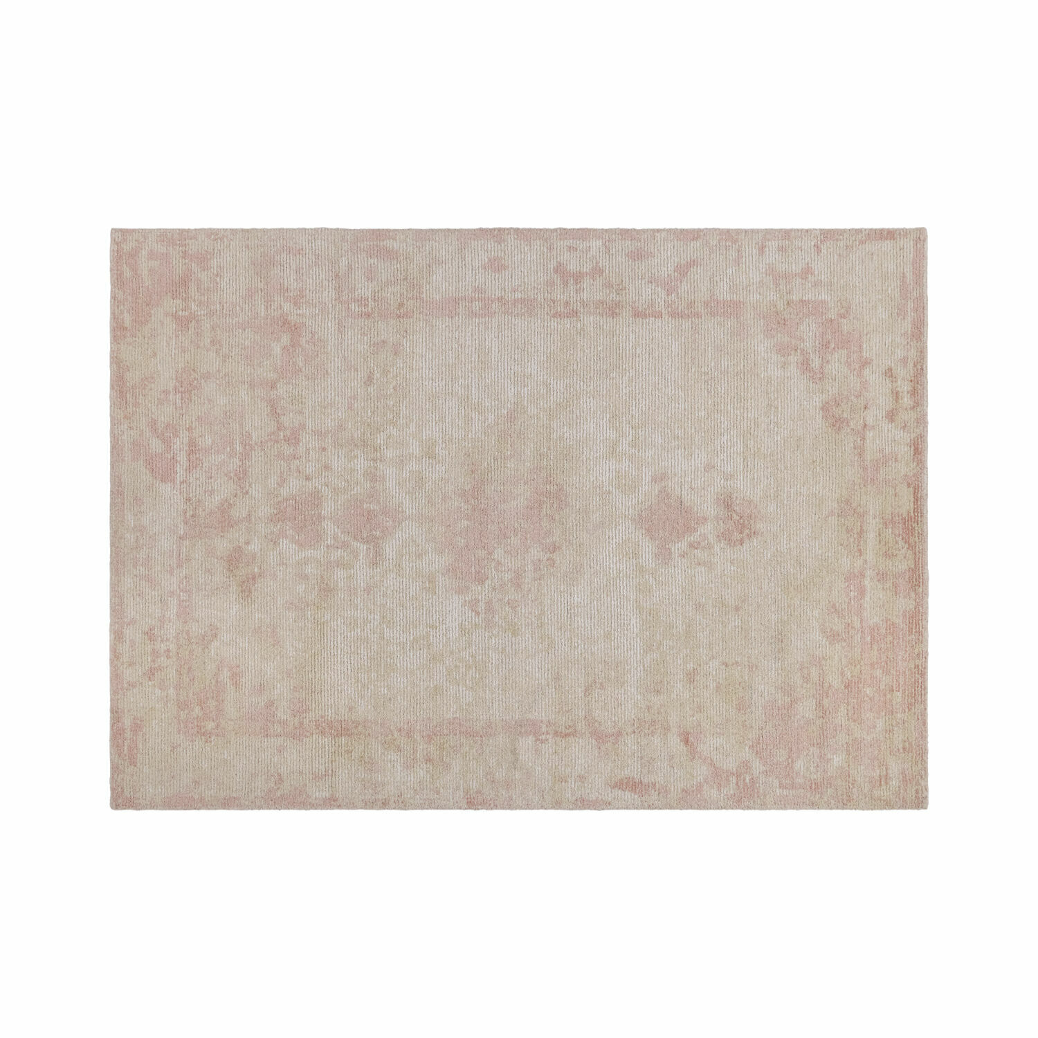 Tapis Zilevax Tapis en tissu doux beige et rose avec motif vintage subtil pour décoration intérieure