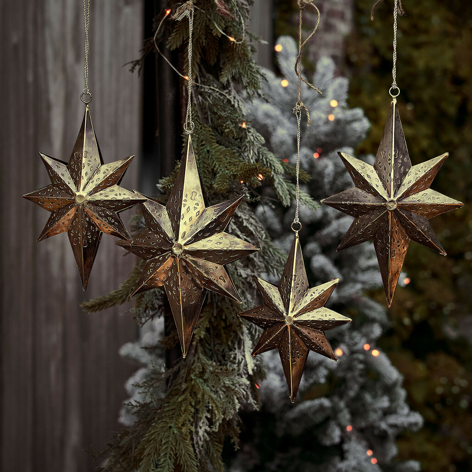 Lot de 4 décorations à suspendre Frizzano