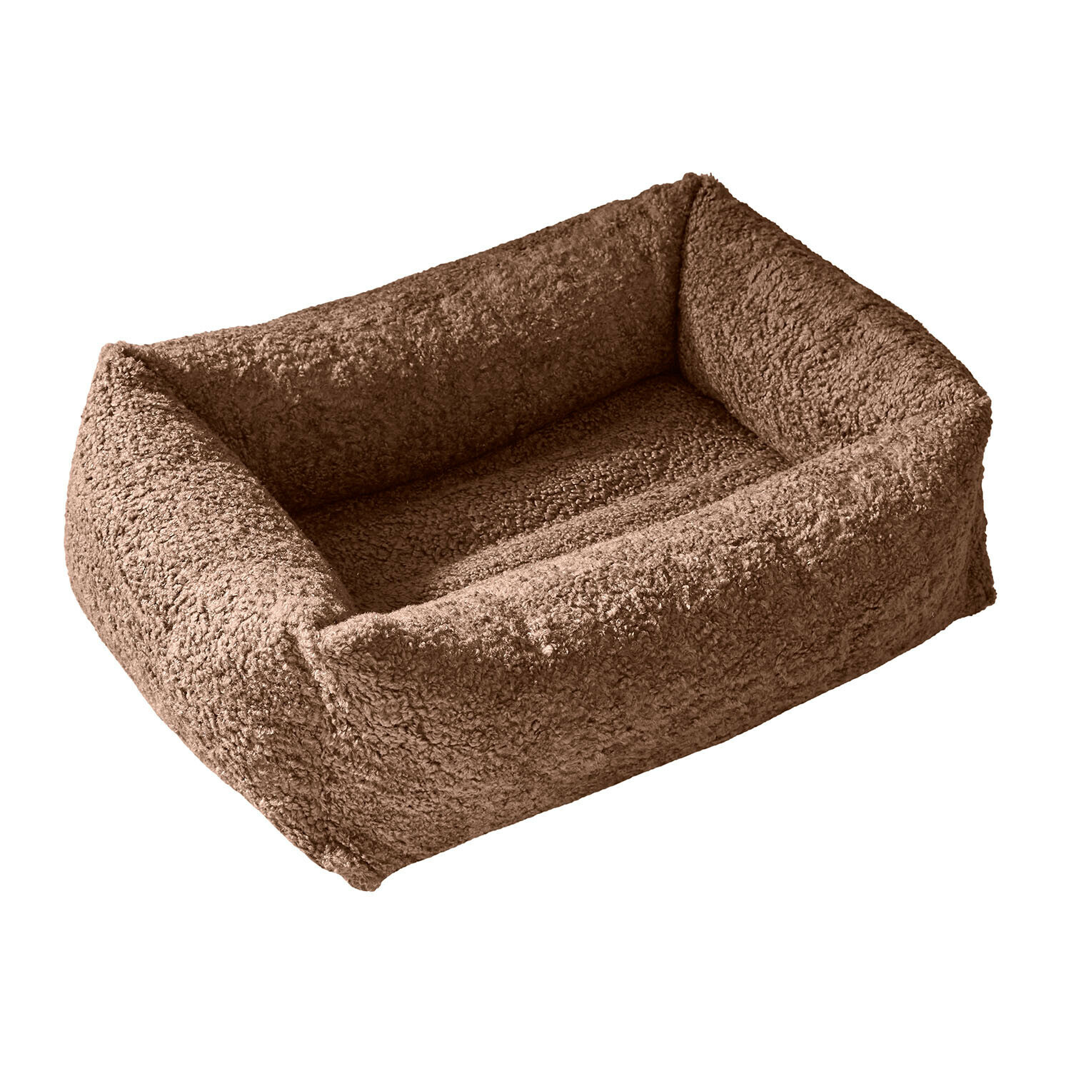 Panier pour animal en tissu peluche marron offrant confort et chaleur pour animaux domestiques