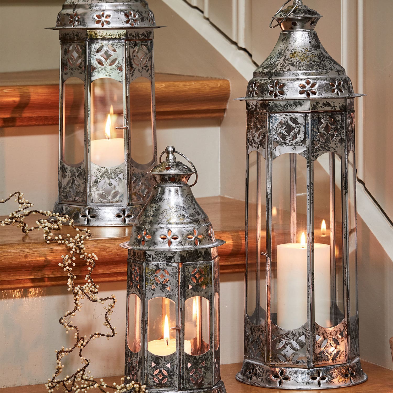 Lot de 3 lanternes Aylin