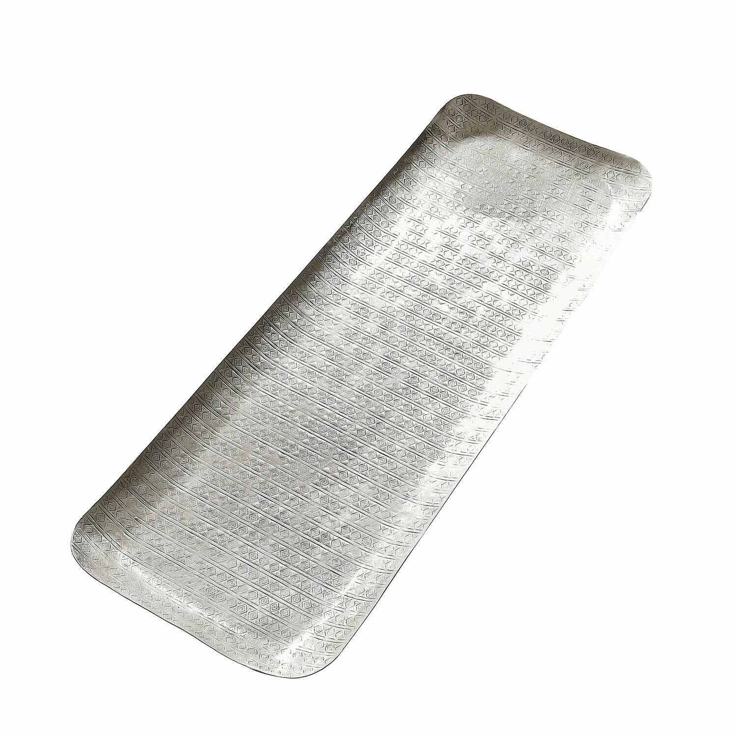 antiekzilverkleurig Rechthoekig dienblad Lodine in antiek zilver met fijn patroon, decoratief metalen accessoire