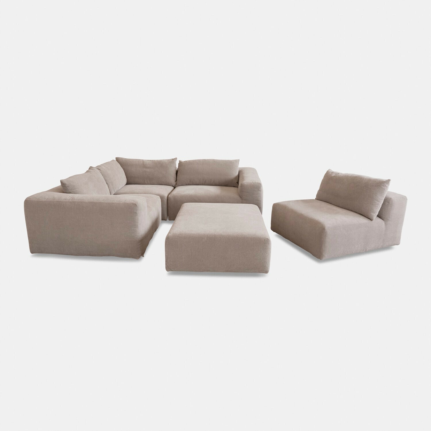 Canapé modulable avec pouf Northcombe