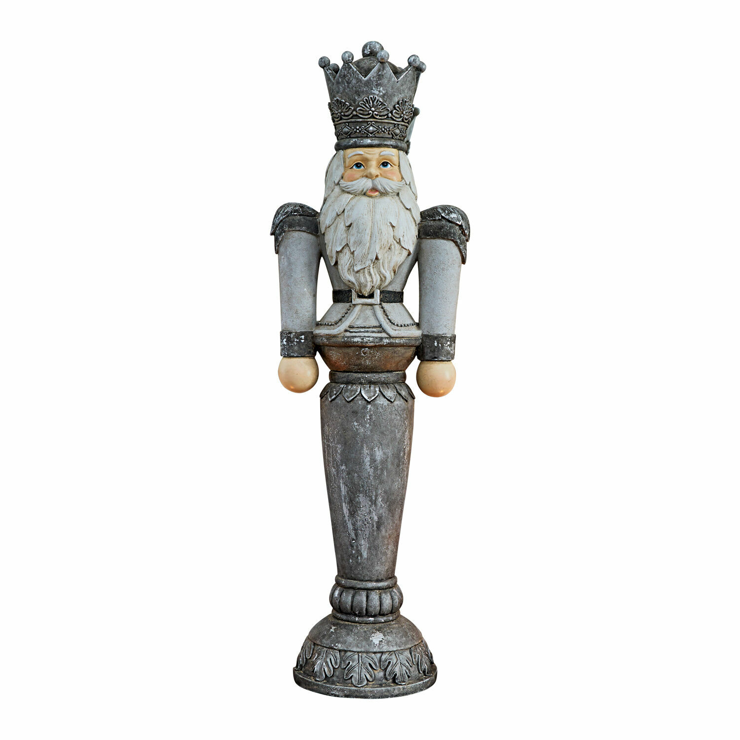 Figurine décorative Carter Figurine de casse-noisette en métal gris et beige, décoration de Noël traditionnelle