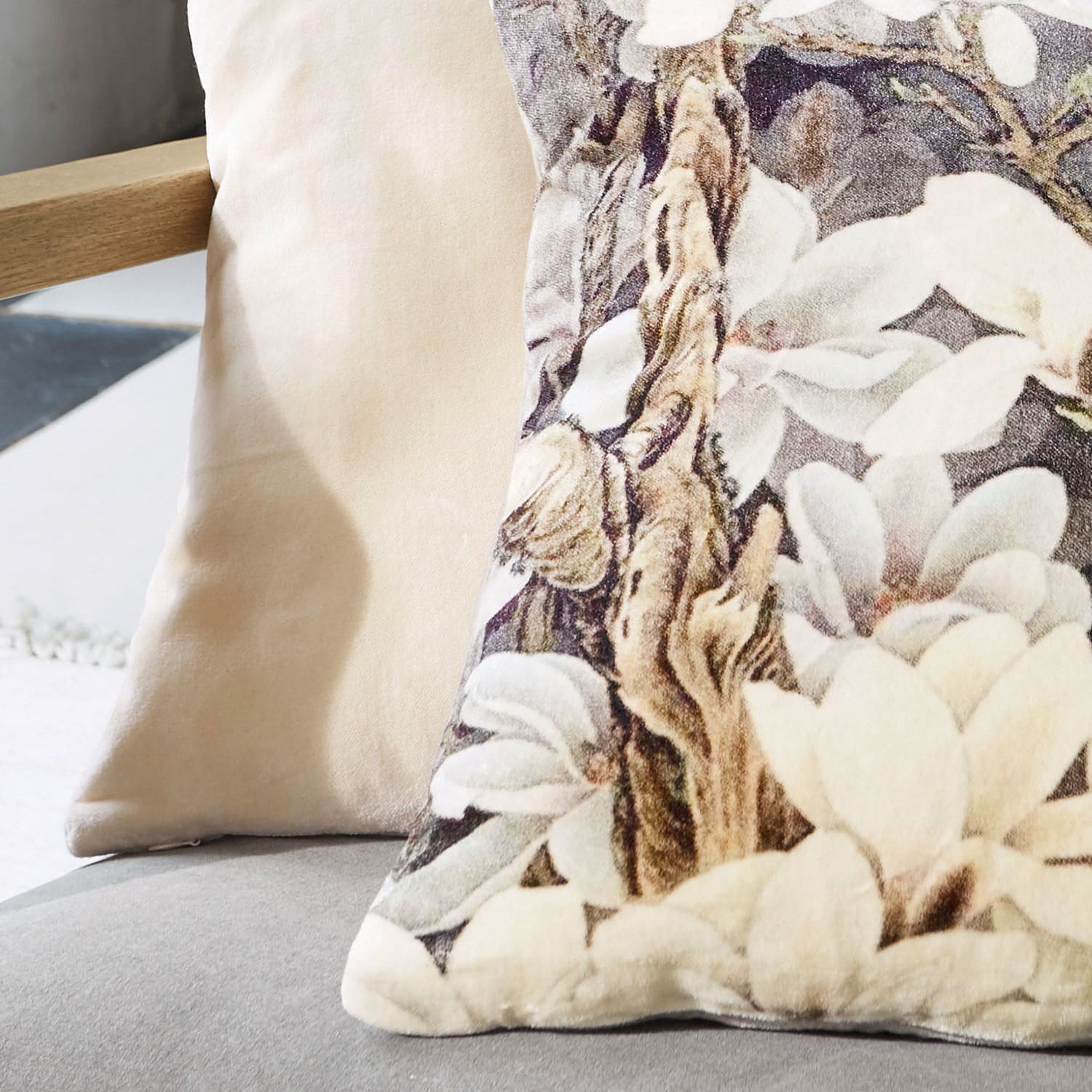 Lot de 2 housses de coussins Belle