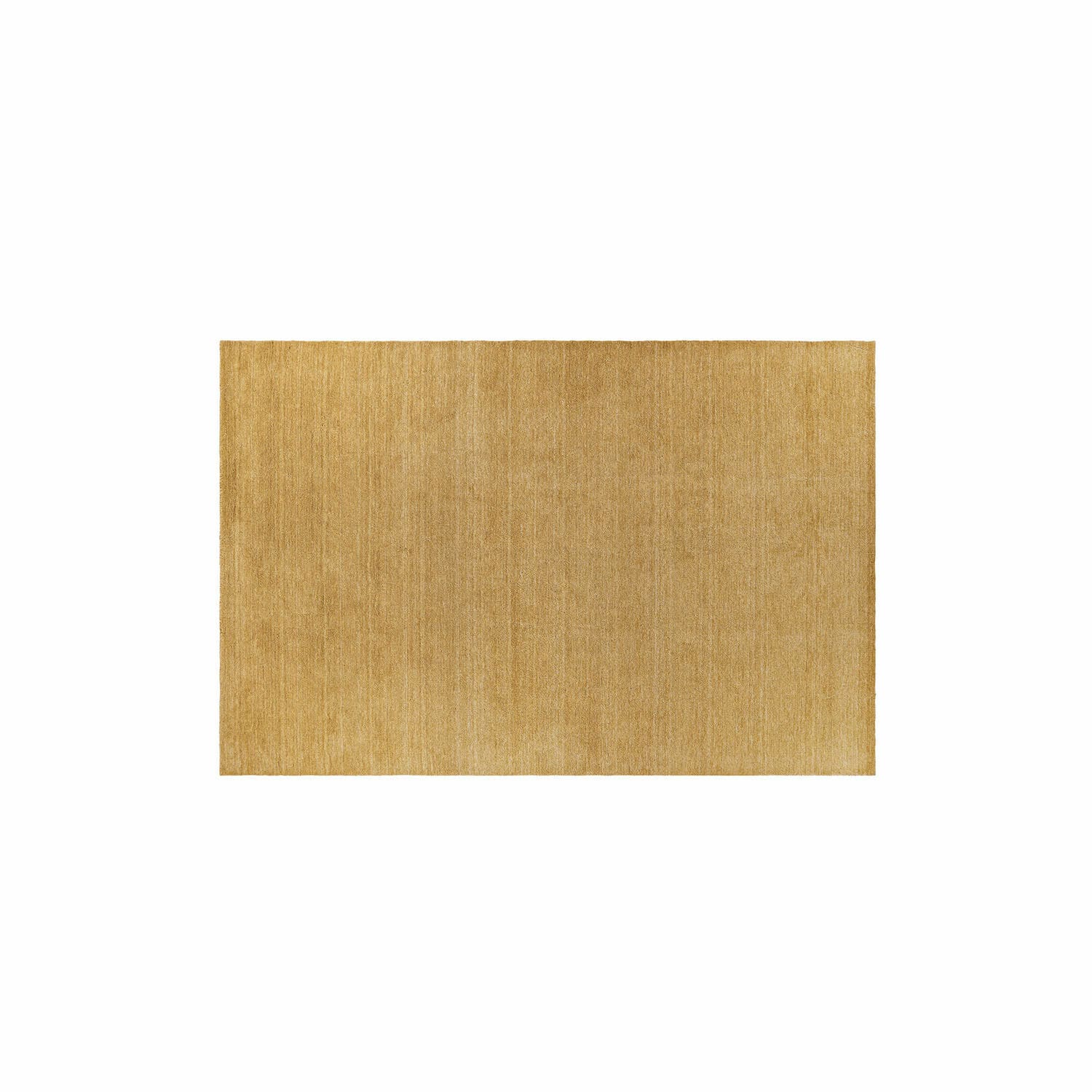 Tapis rectangulaire en tissu doux couleur miel chaud, parfait pour un salon moderne