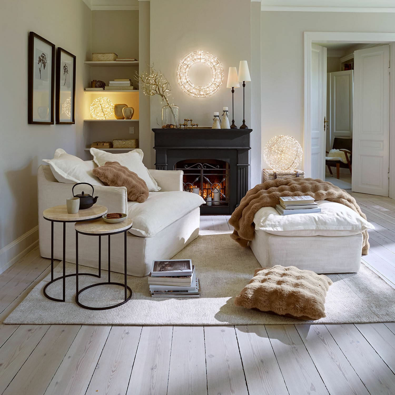 Fauteuil met hocker Avignon