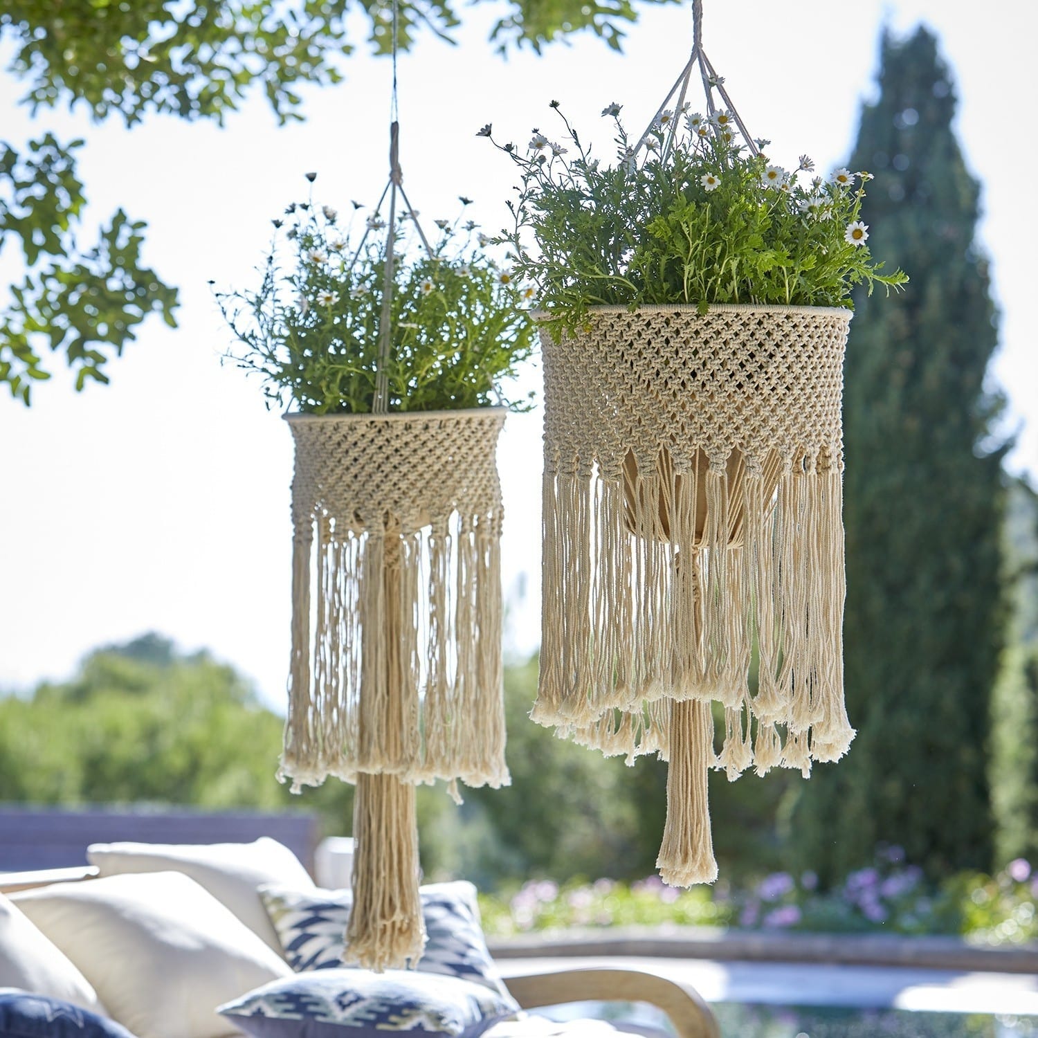 Lot de 2 suspensions pour fleurs Boho