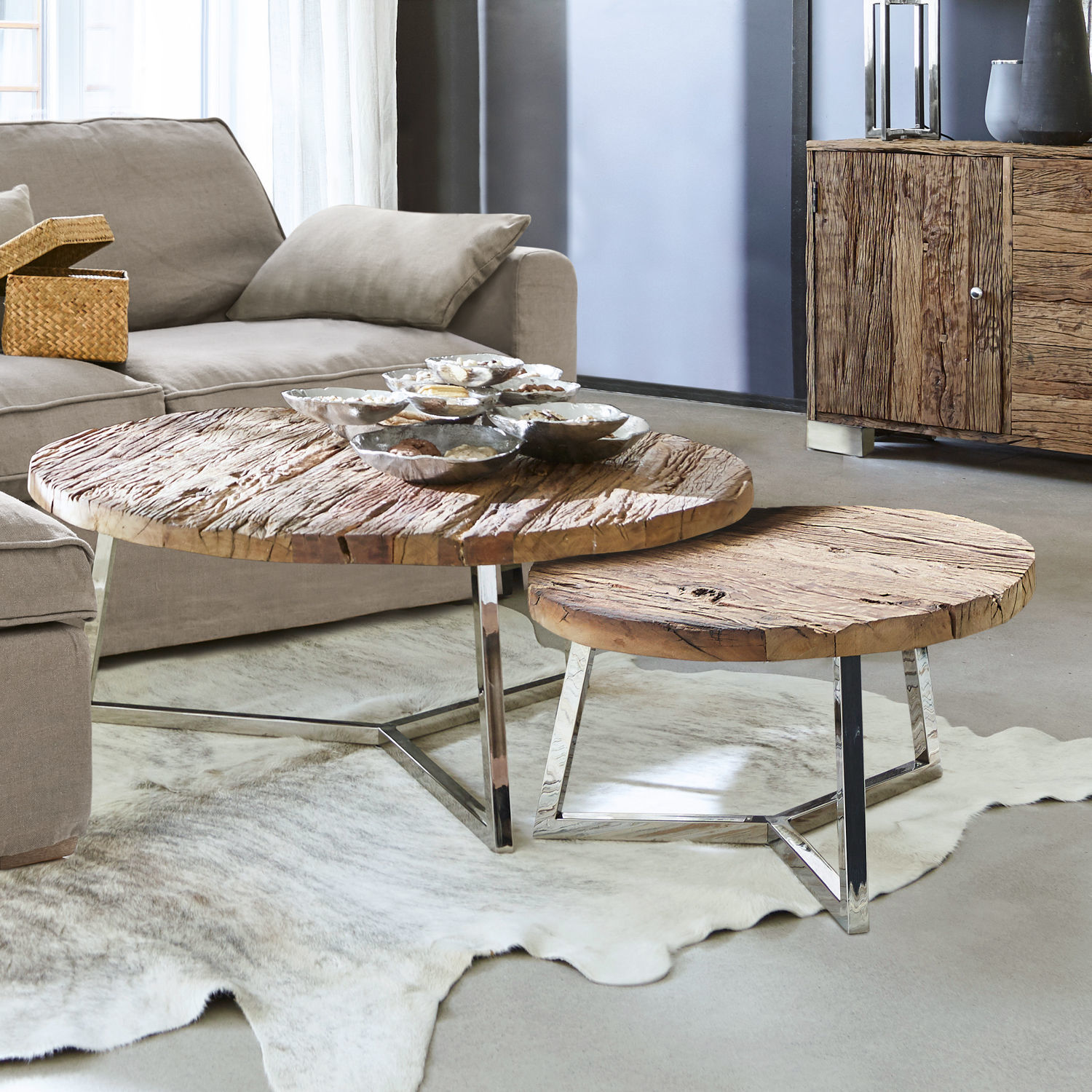 Lot de 2 tables basses Nevada