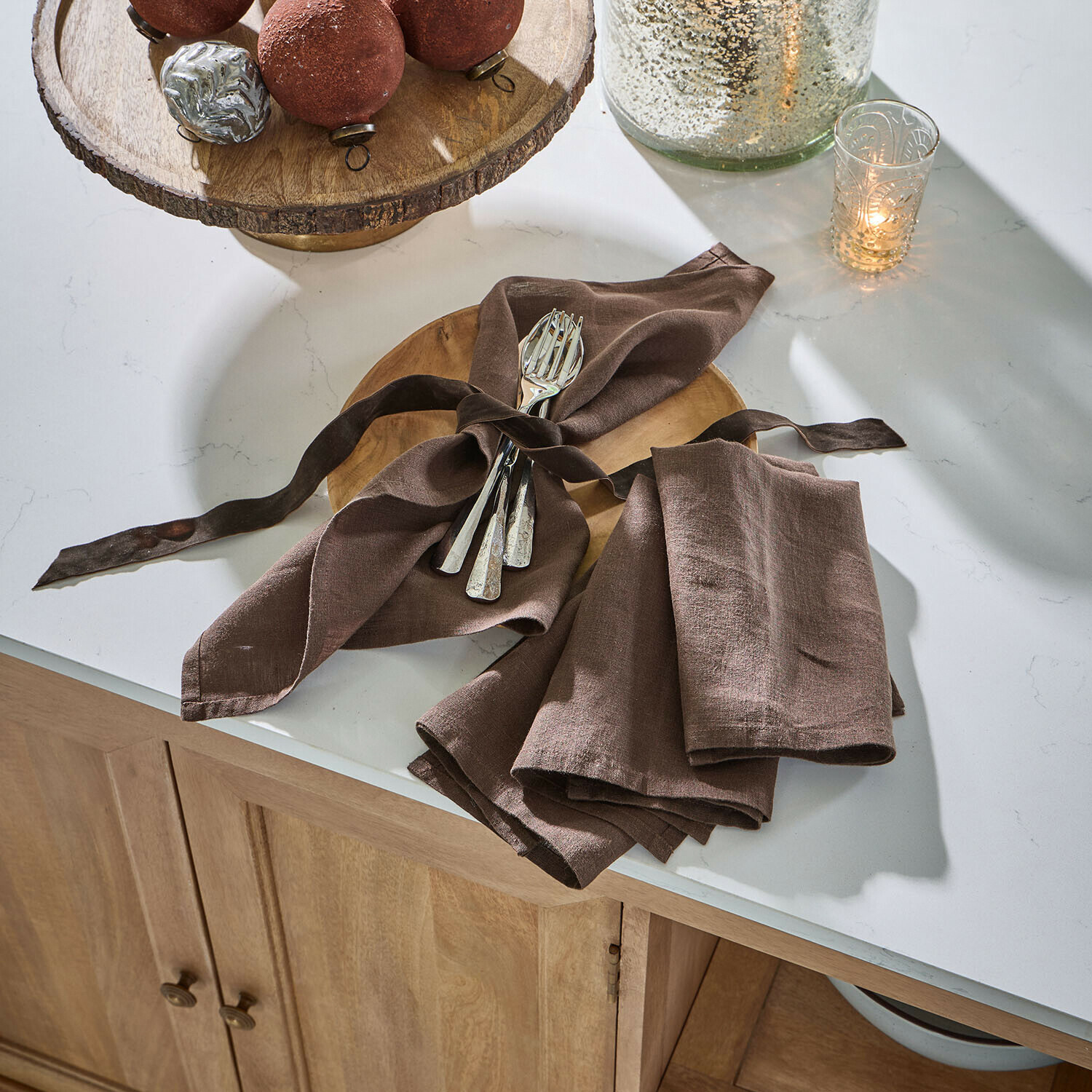 Lot de 4 serviettes Cloverleigh