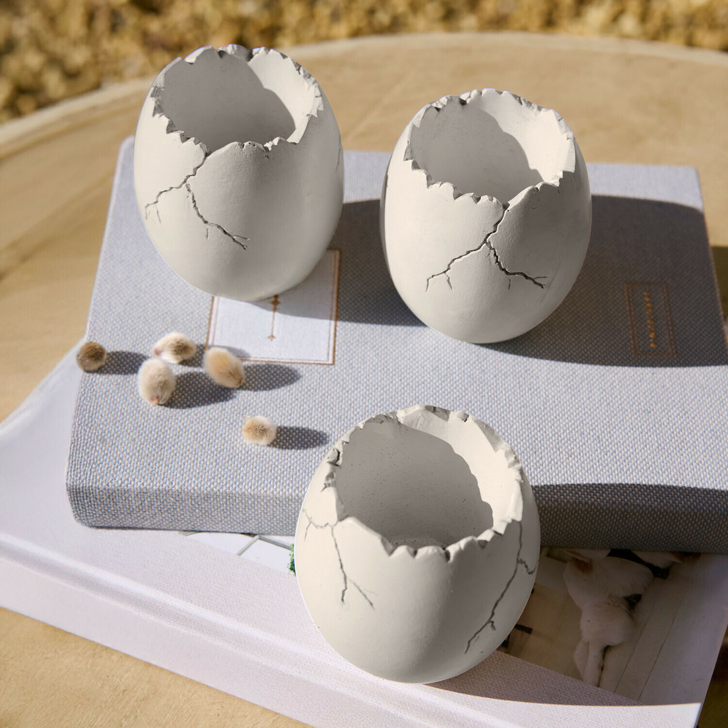 Lot de 3 œufs décoratifs Waverlye