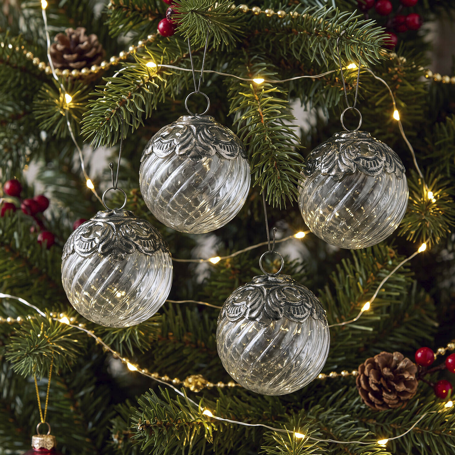 Kerstbal set van 4 Valévoise Kerstbal set van 4 Valévoise