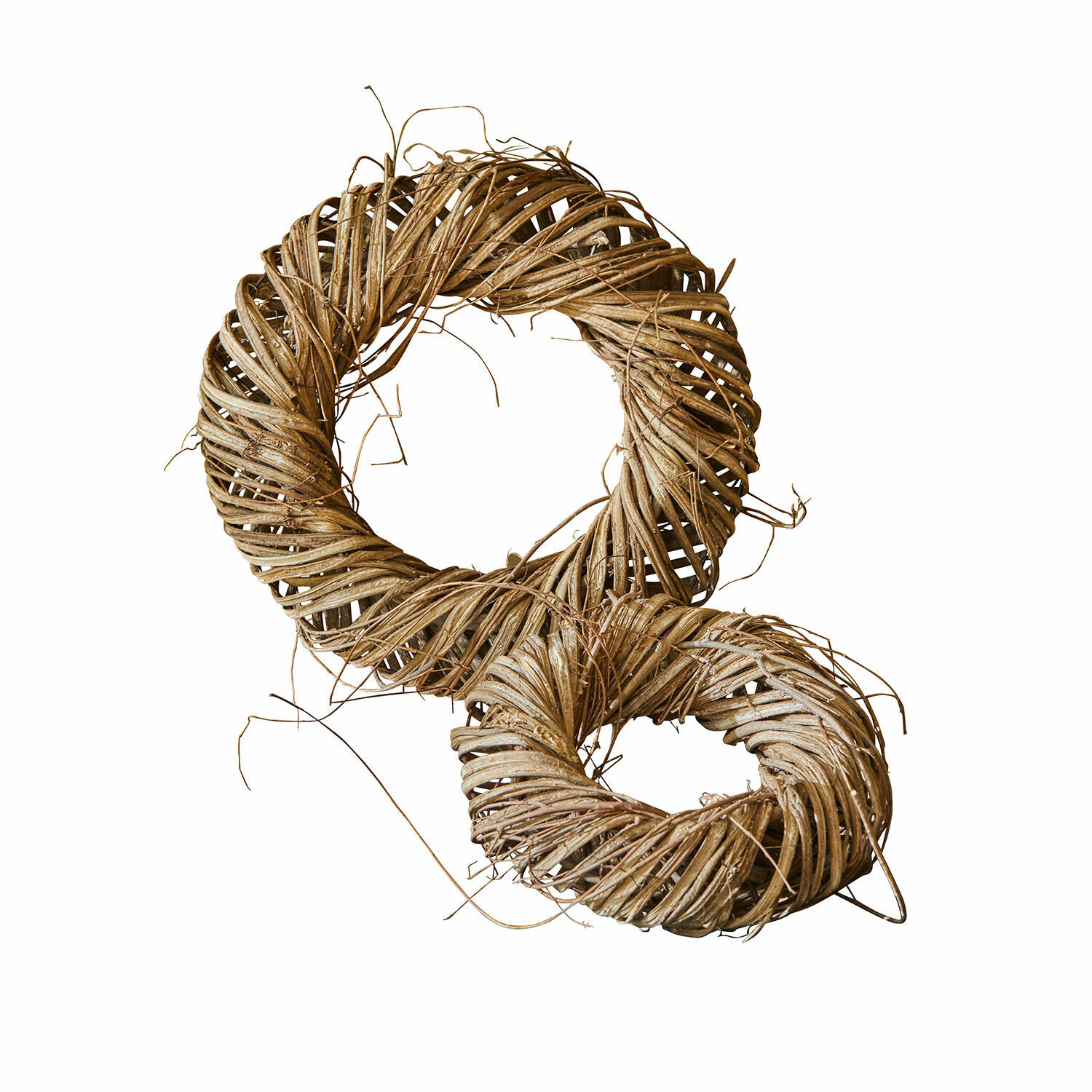 Krans set van 2 Lunéor Twee natuurlijke bruine wilgenkransen, rustieke decoratie voor binnen en buiten