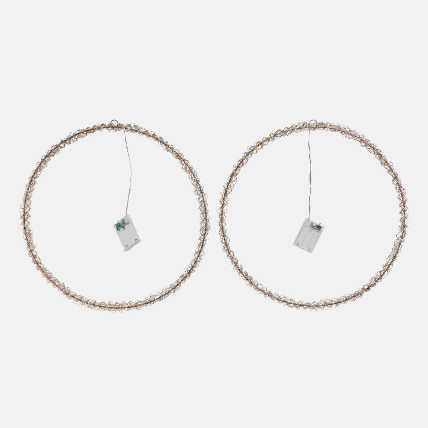 Lot de 2 couronnes à LED Elanari Lot de 2 couronnes à LED Elanari