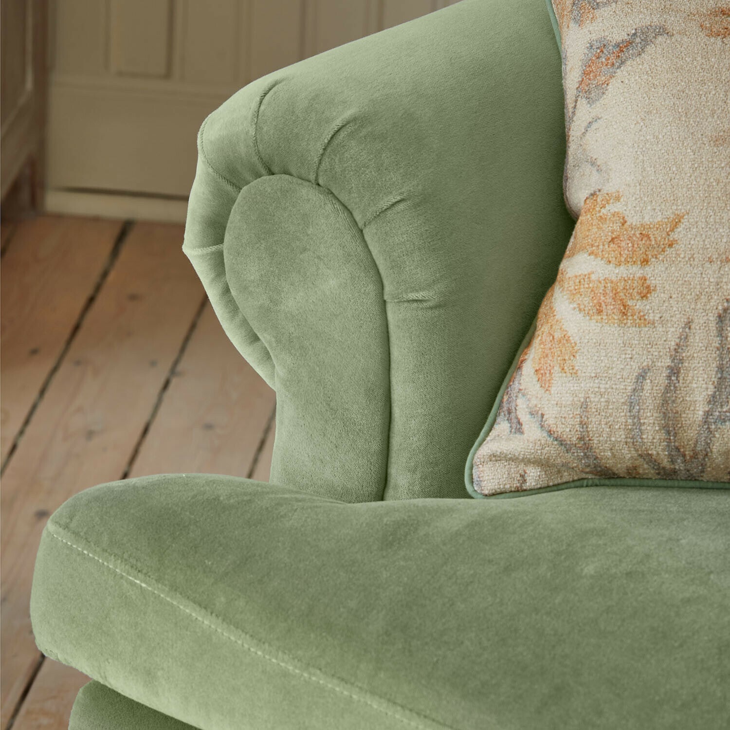 Fauteuil met hocker Éclat Émeraude