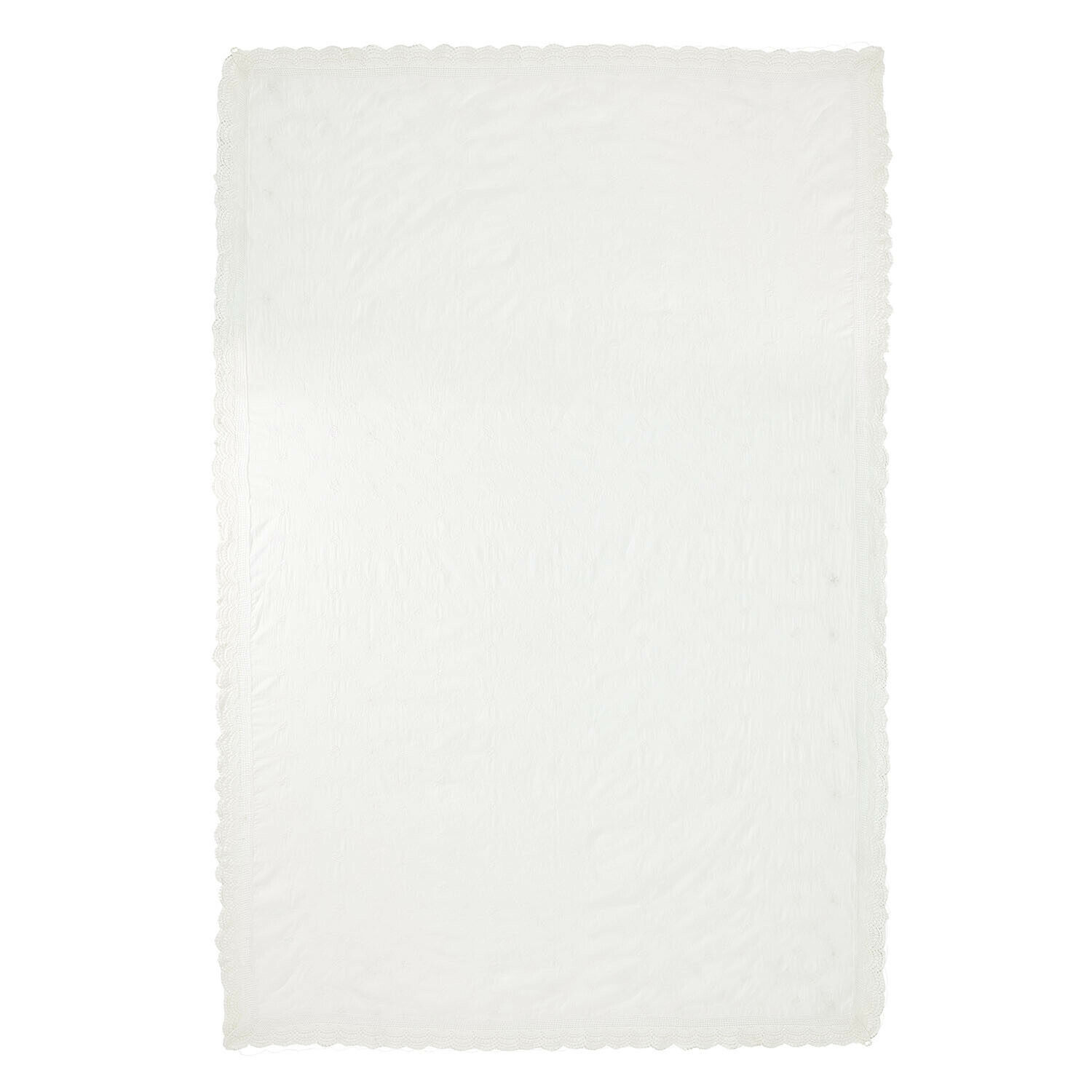 Tafelkleed Valek Witte tafelloper met fijne kanten rand, gemaakt van zacht materiaal, elegante tafeldecoratie