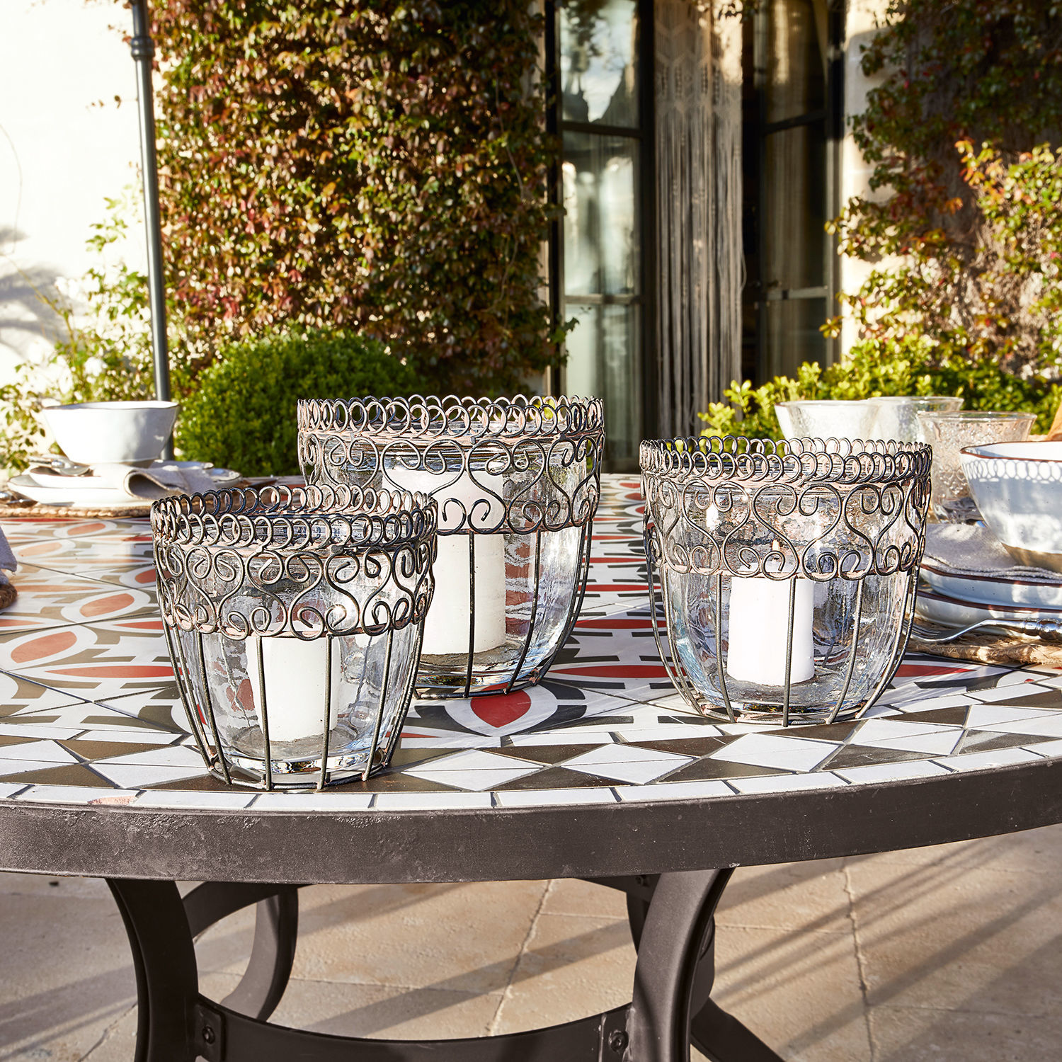 Lot de 3 photophores Soufia