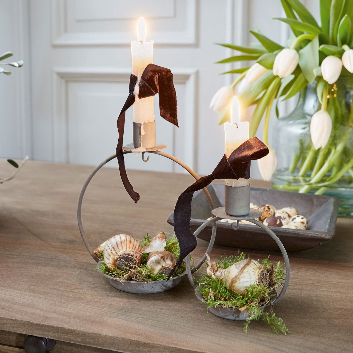 Lot de 2 bougeoirs Nirrat