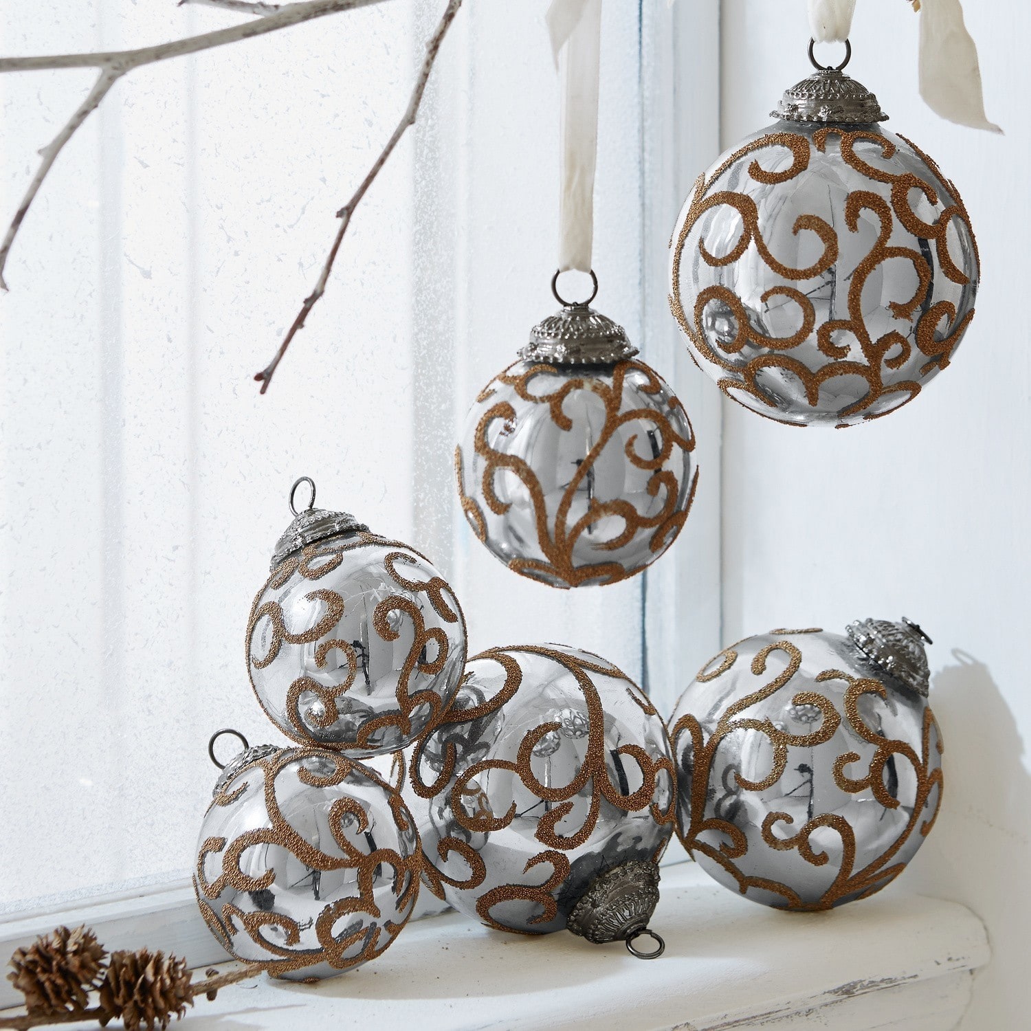Lot de 6 décorations de Noël Servane