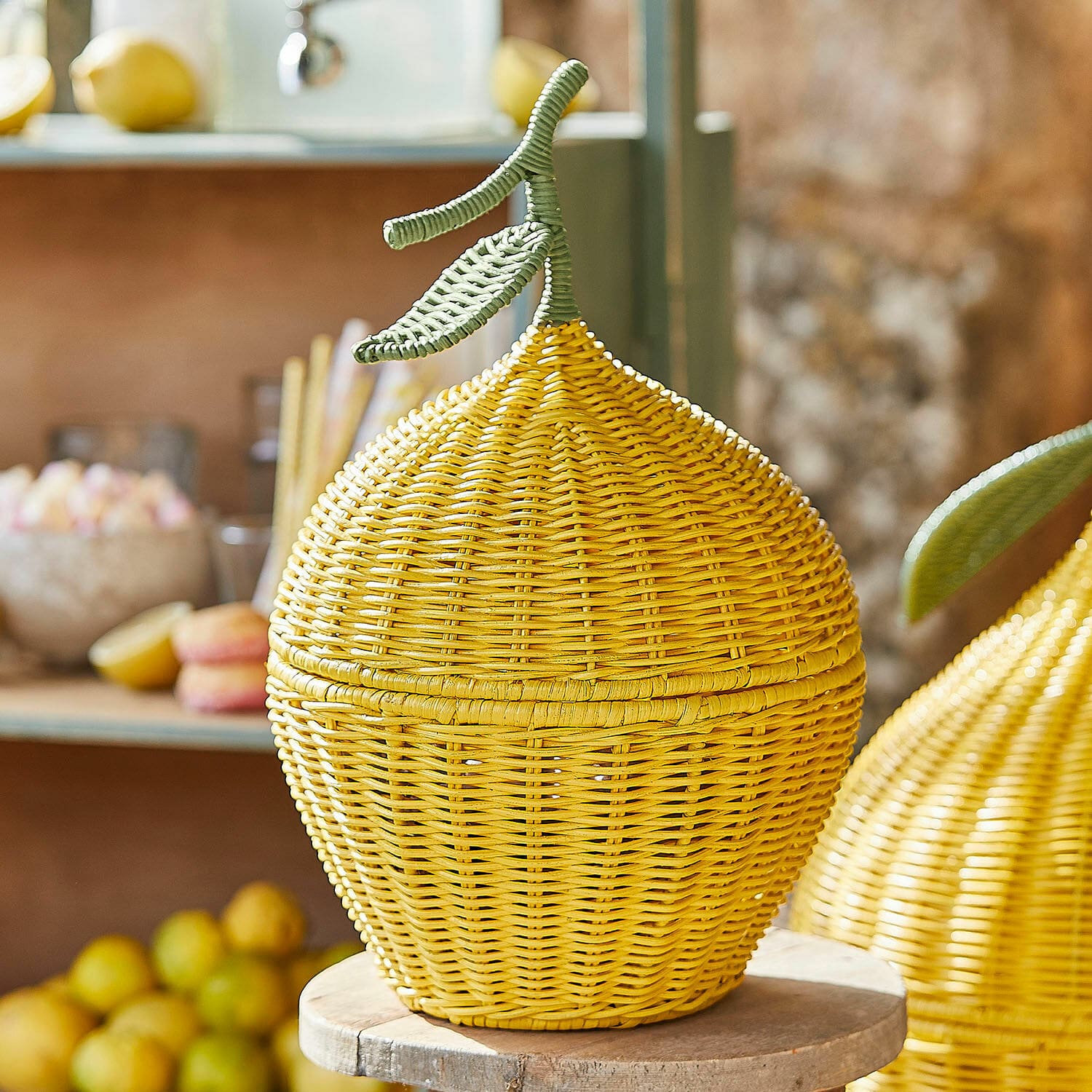 Lot de 2 corbeilles citrons Aelindria