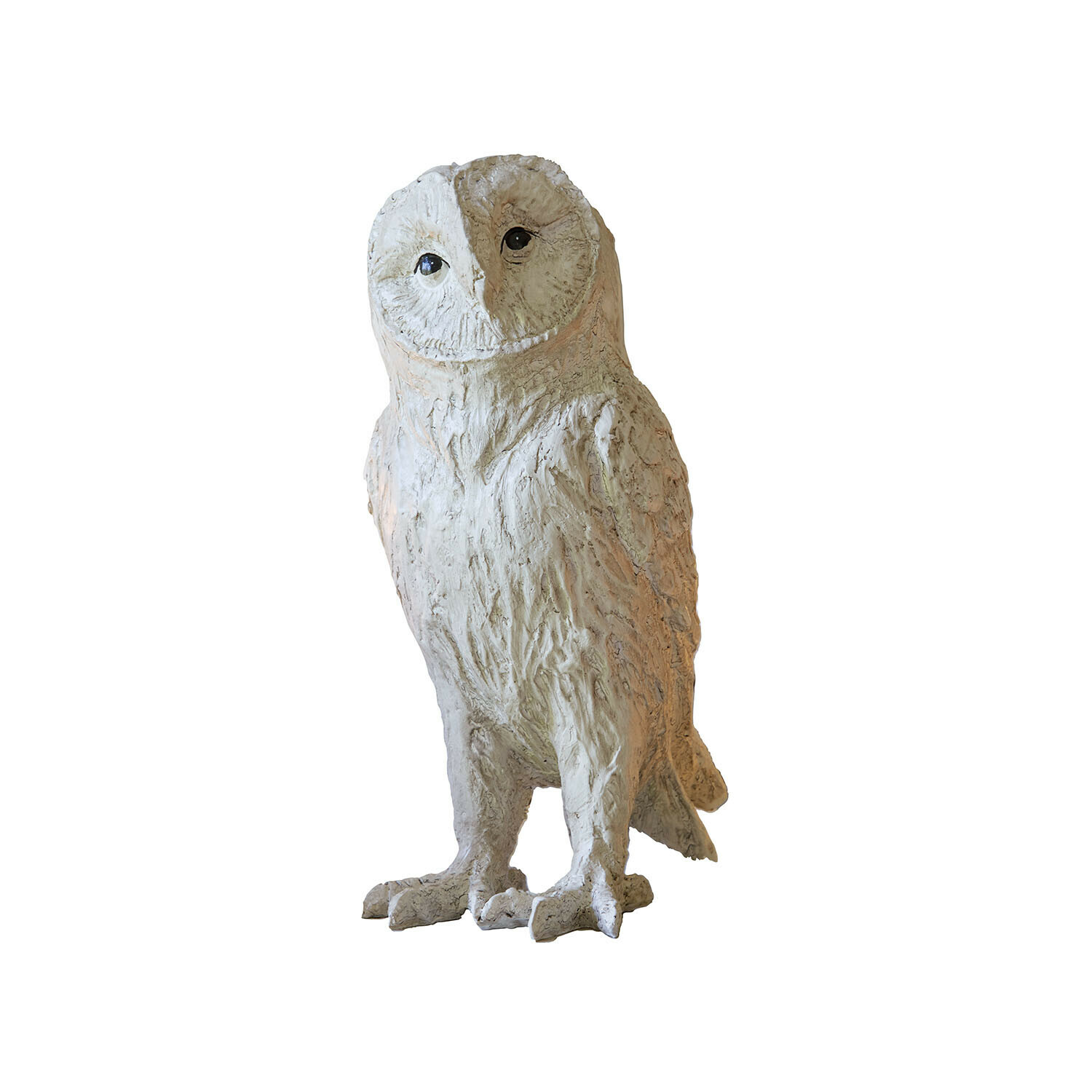 Chouette décorative Heriette Figurine de chouette en céramique blanche avec détails réalistes pour décoration intérieure et extérieure