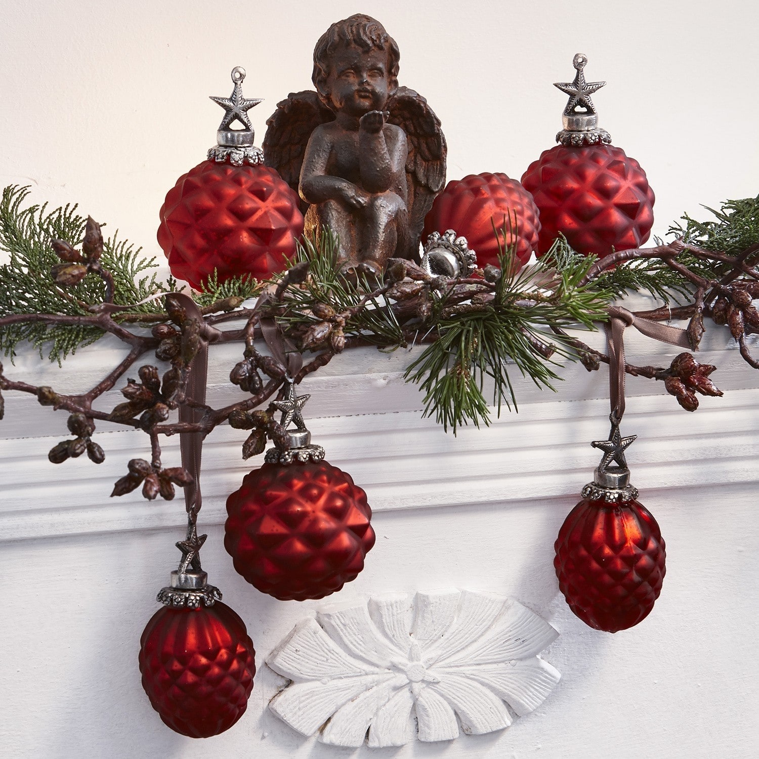 Kerstversiering set van 6 Angelique
