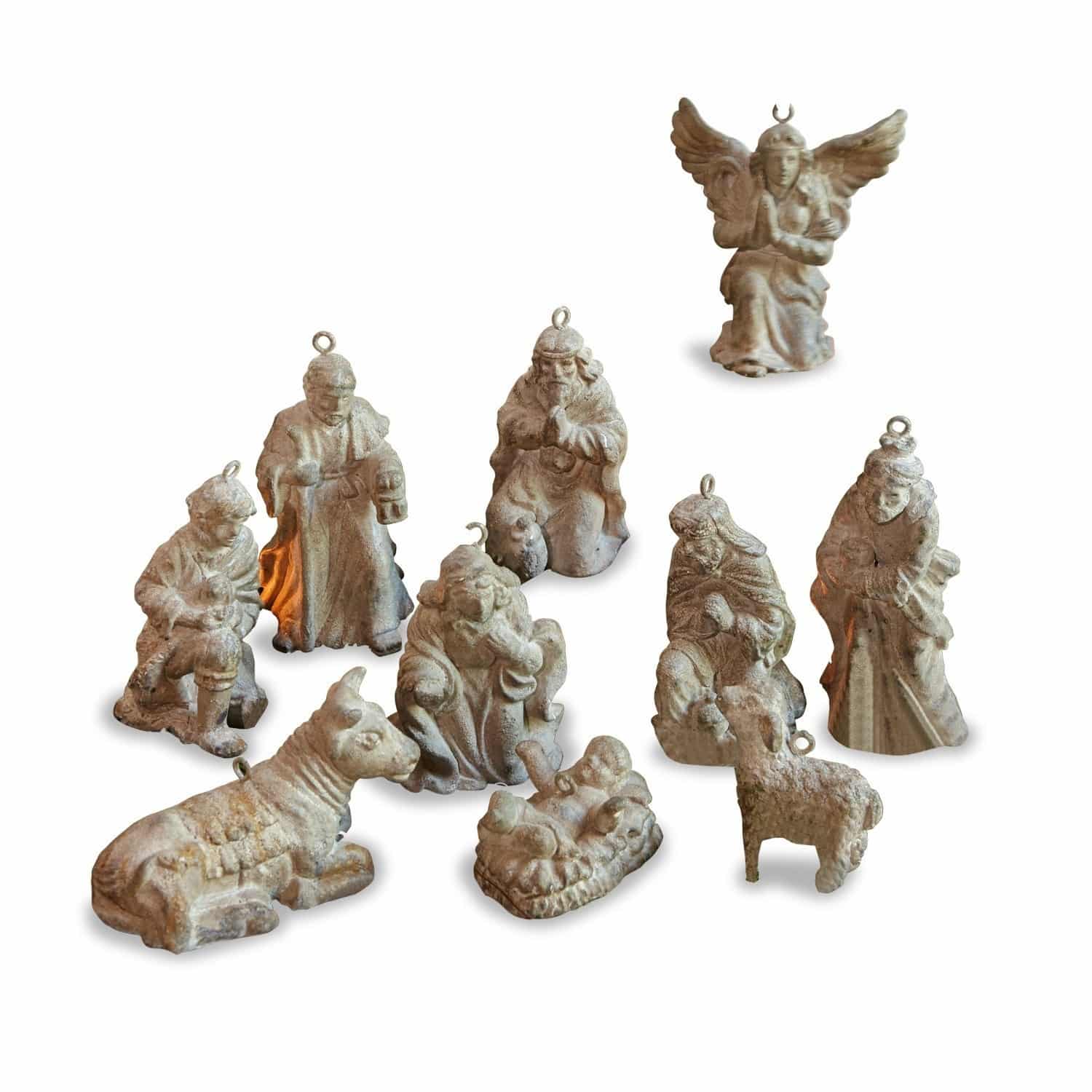 Lot de 10 figurines de crèche Holy Family