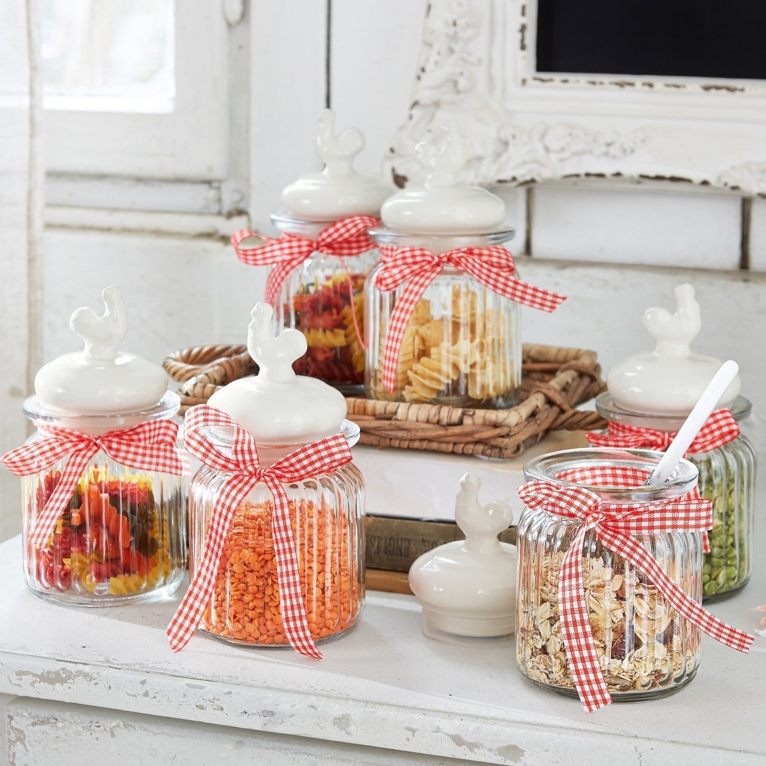 Lot de 6 pots en verre Rocio