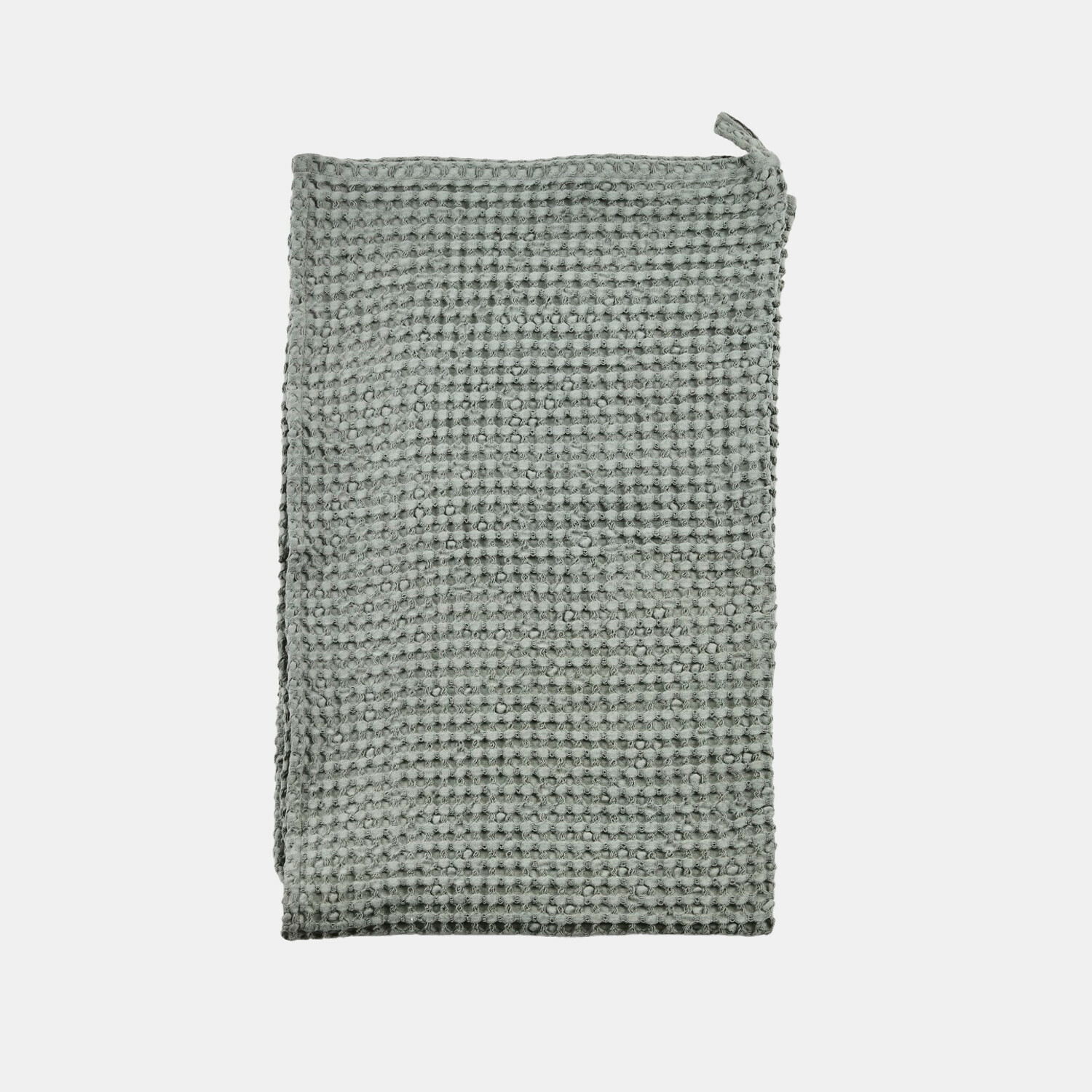 groen Zachte groene Maralei handdoek van katoen met wafelstructuur, ideaal voor badkamer en keuken