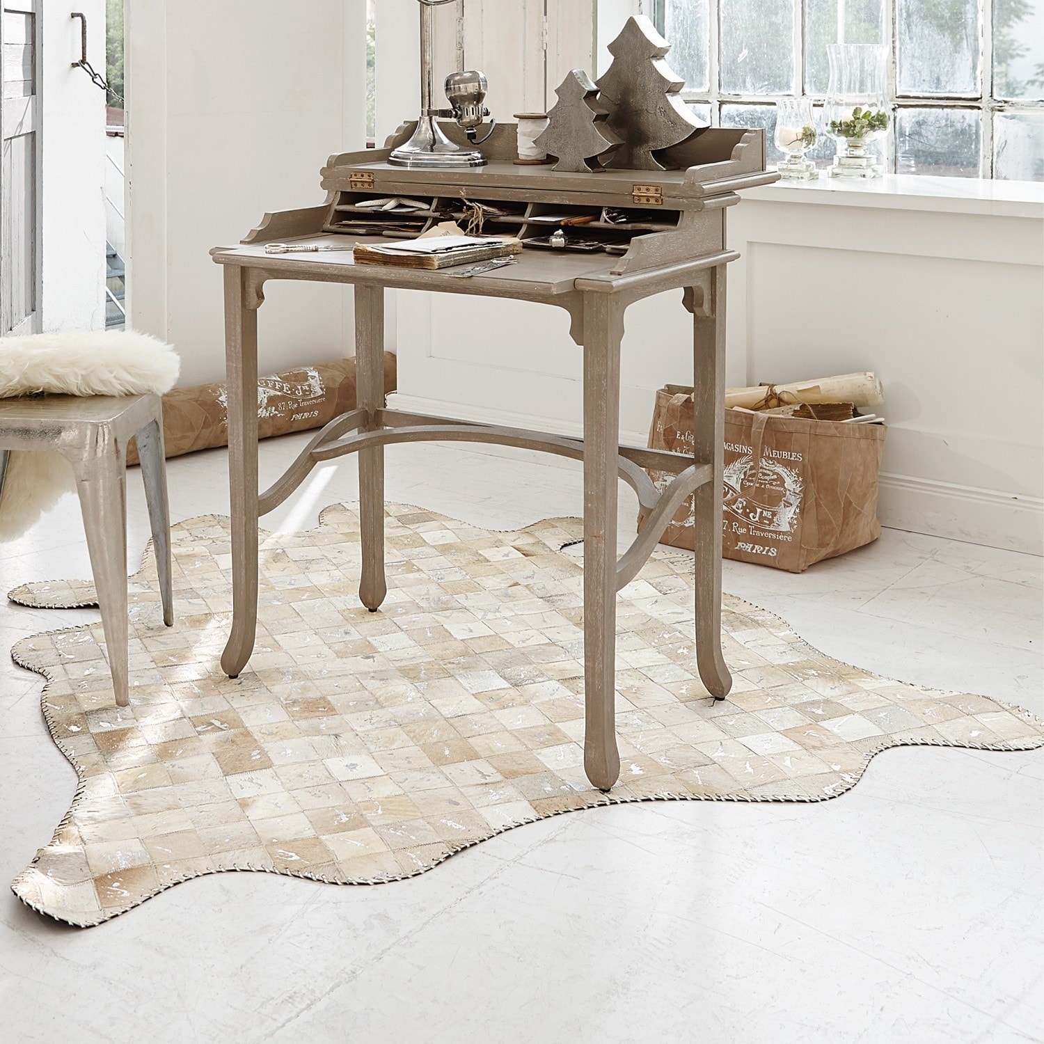 Tapis en peau de vache Wilbert