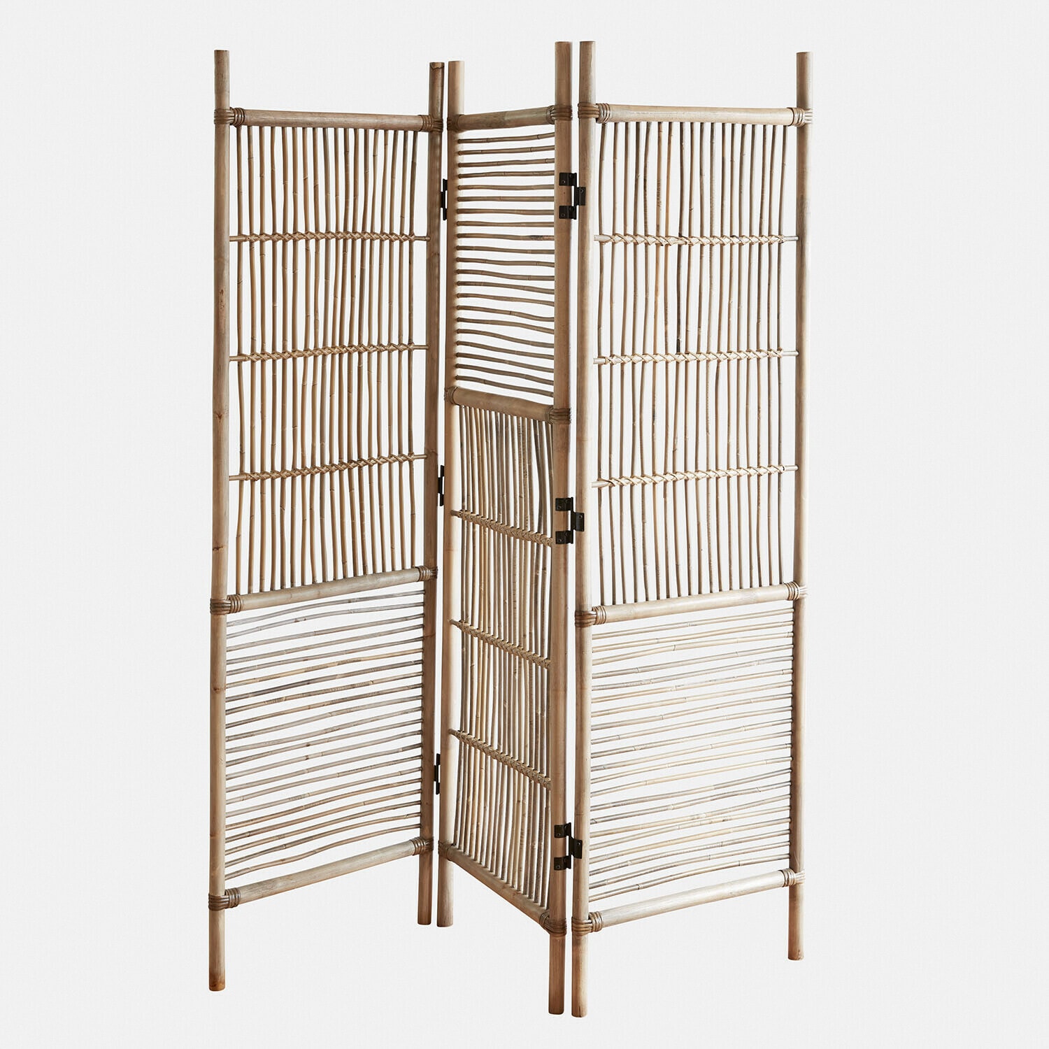 Roomdivider Langforda Kamerscherm van natuurlijk bamboe in lichtbruine kleur, lichtgewicht en decoratief voor binnen