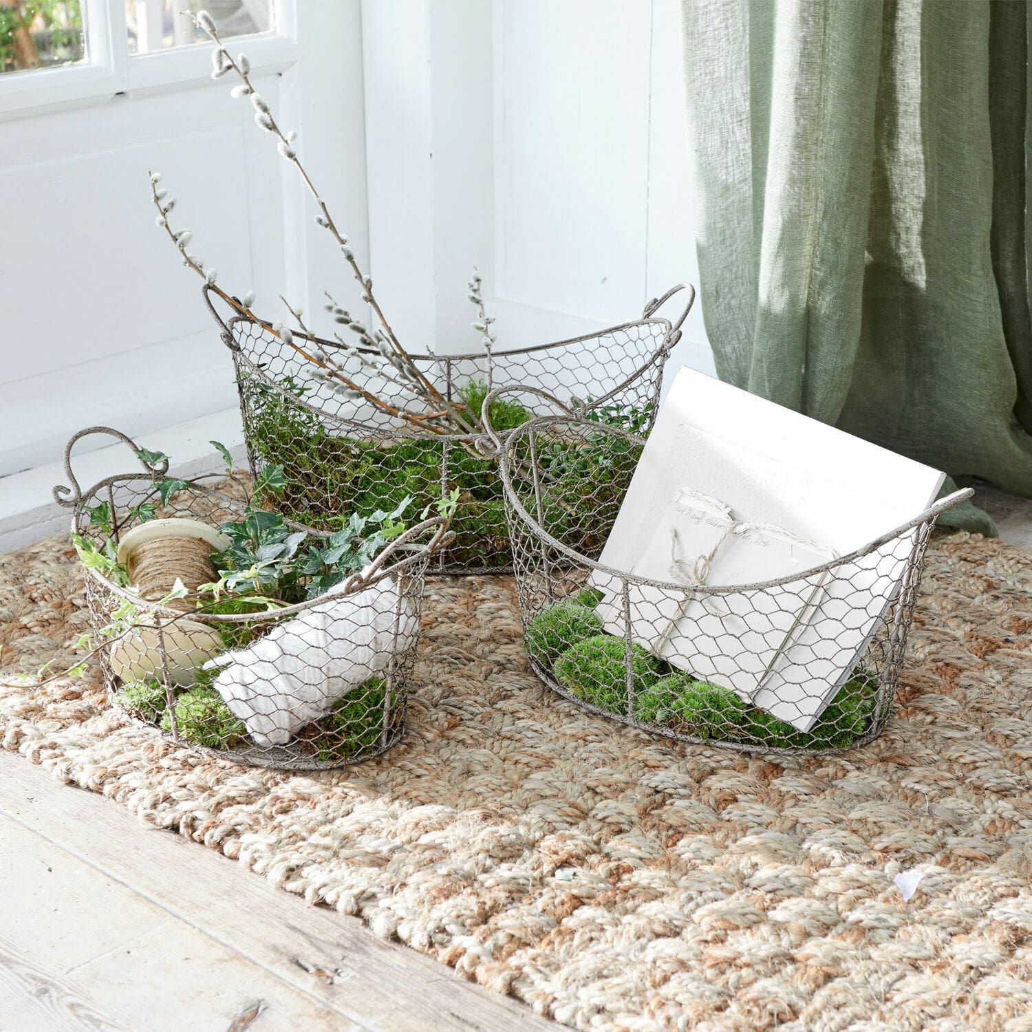 Lot de 3 paniers Norinna