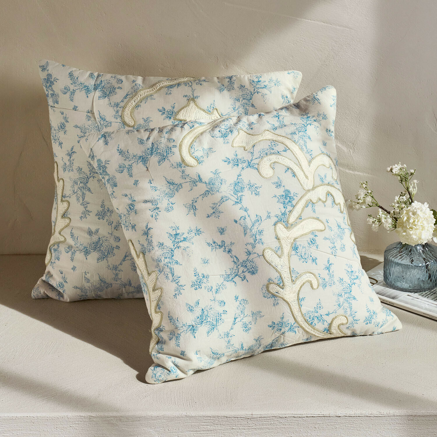 Lot de 2 housses de coussin Rocaille Étoilée