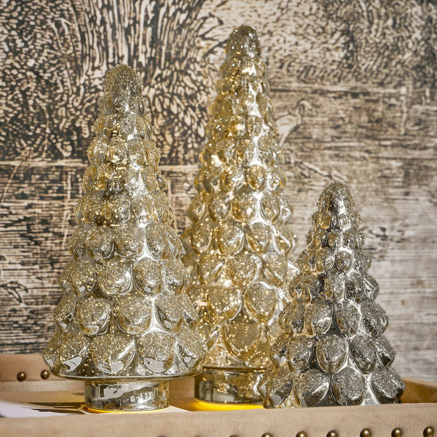 Lot de 3 sapins LED Brévaline Lot de 3 sapins LED Brévaline