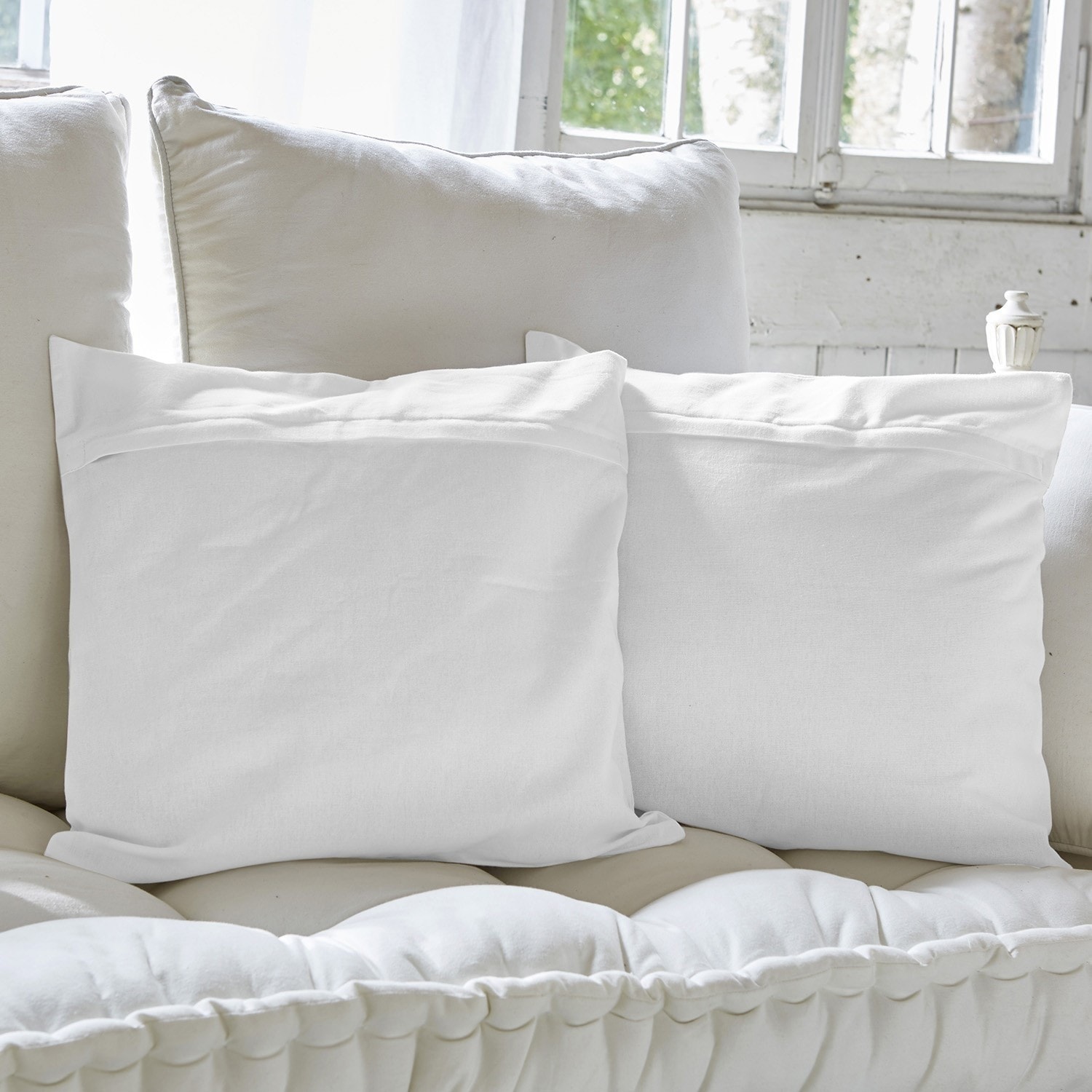 Lot de 2 housses de coussin Fragile