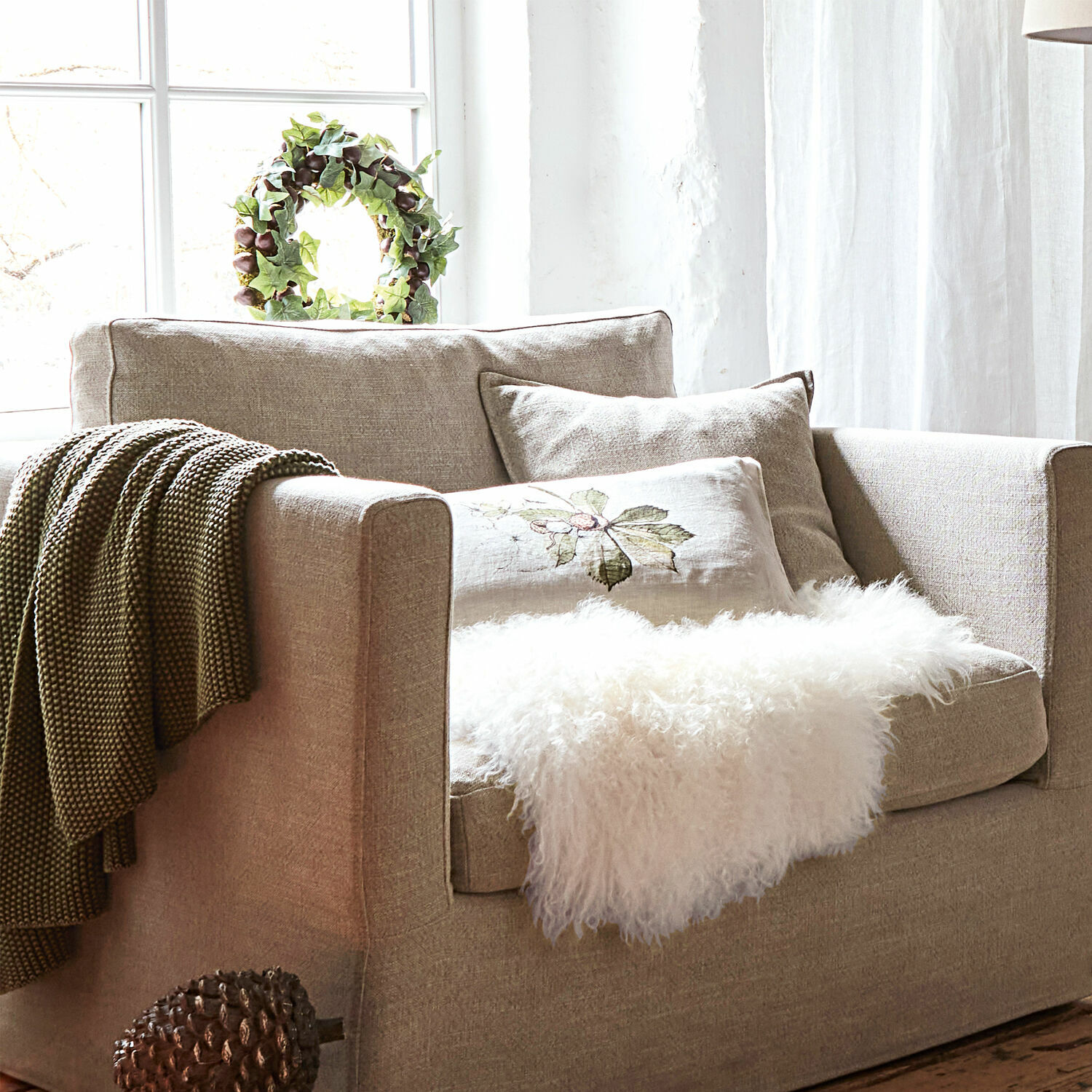 Lot de 2 housses de coussins Elsie