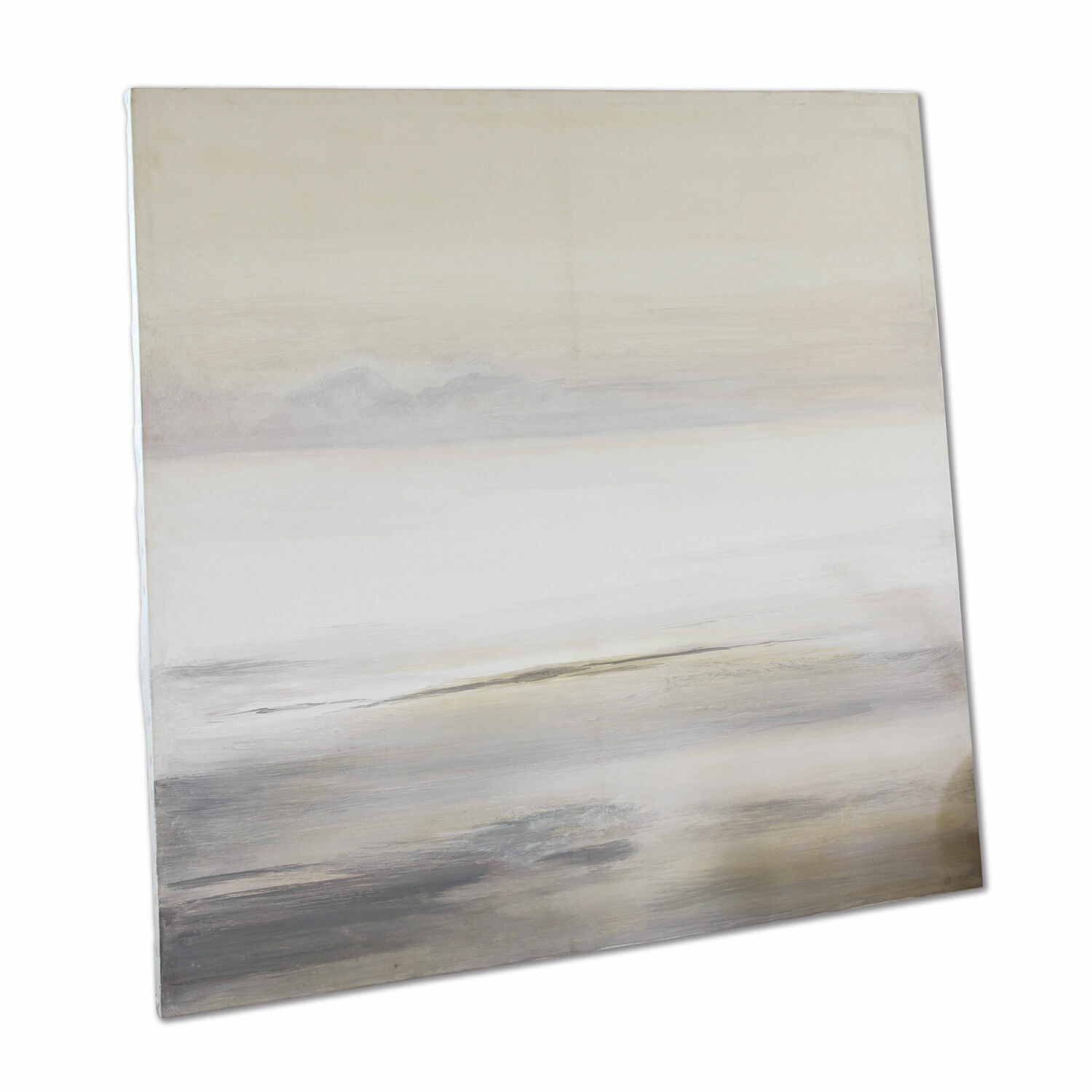 Afbeelding La Calera Abstract schilderij in beige en grijstinten, wanddecoratie voor modern interieur