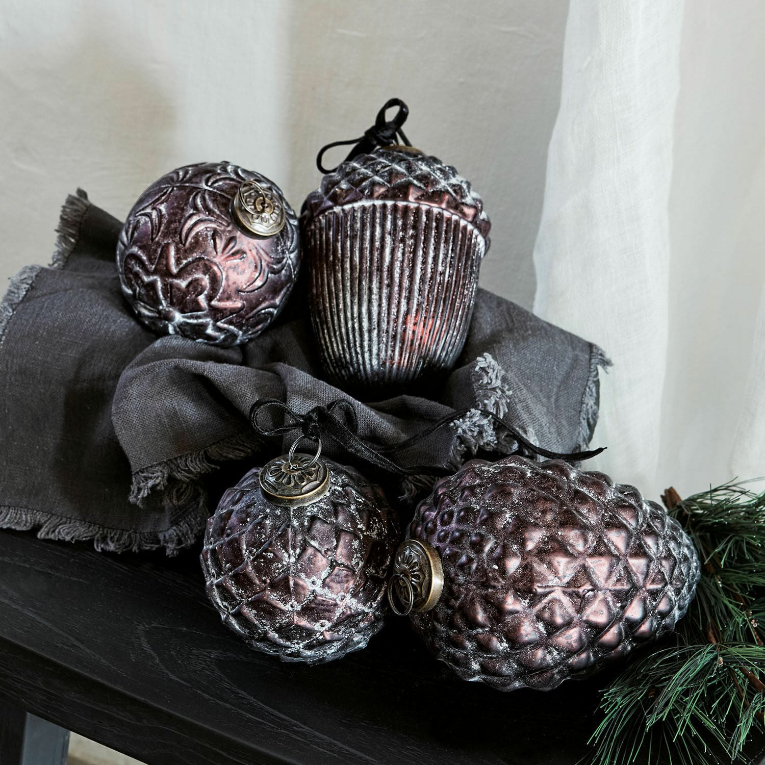 Lot de 4 décorations de Noël Broome