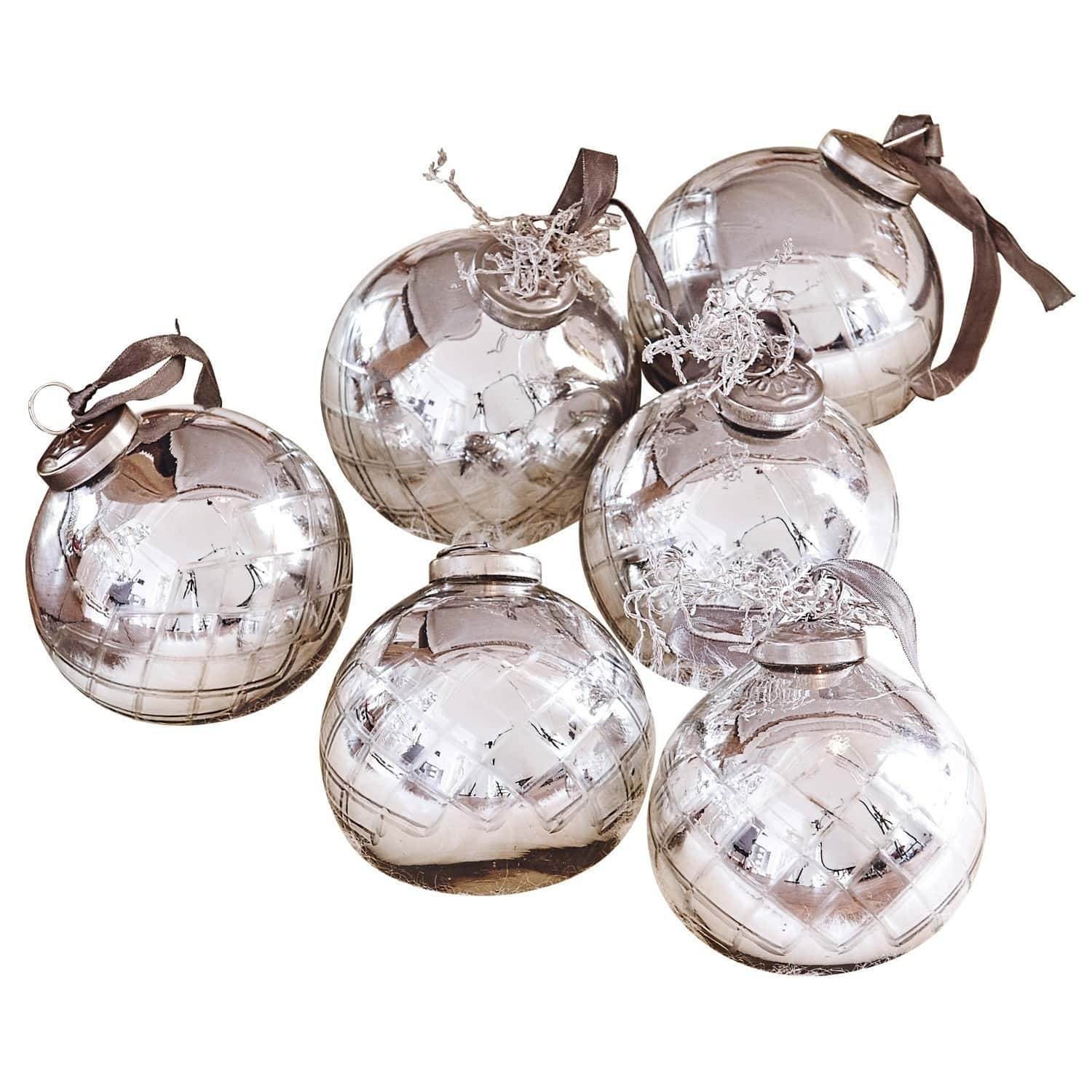 Lot de 6 boules de Noël Gina