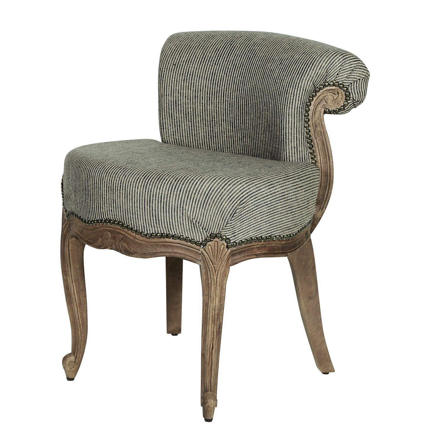 zwart/crème/bruin Fauteuil Rivel met zwart-crème stof en houten frame, klassiek ontwerp voor woonkamer