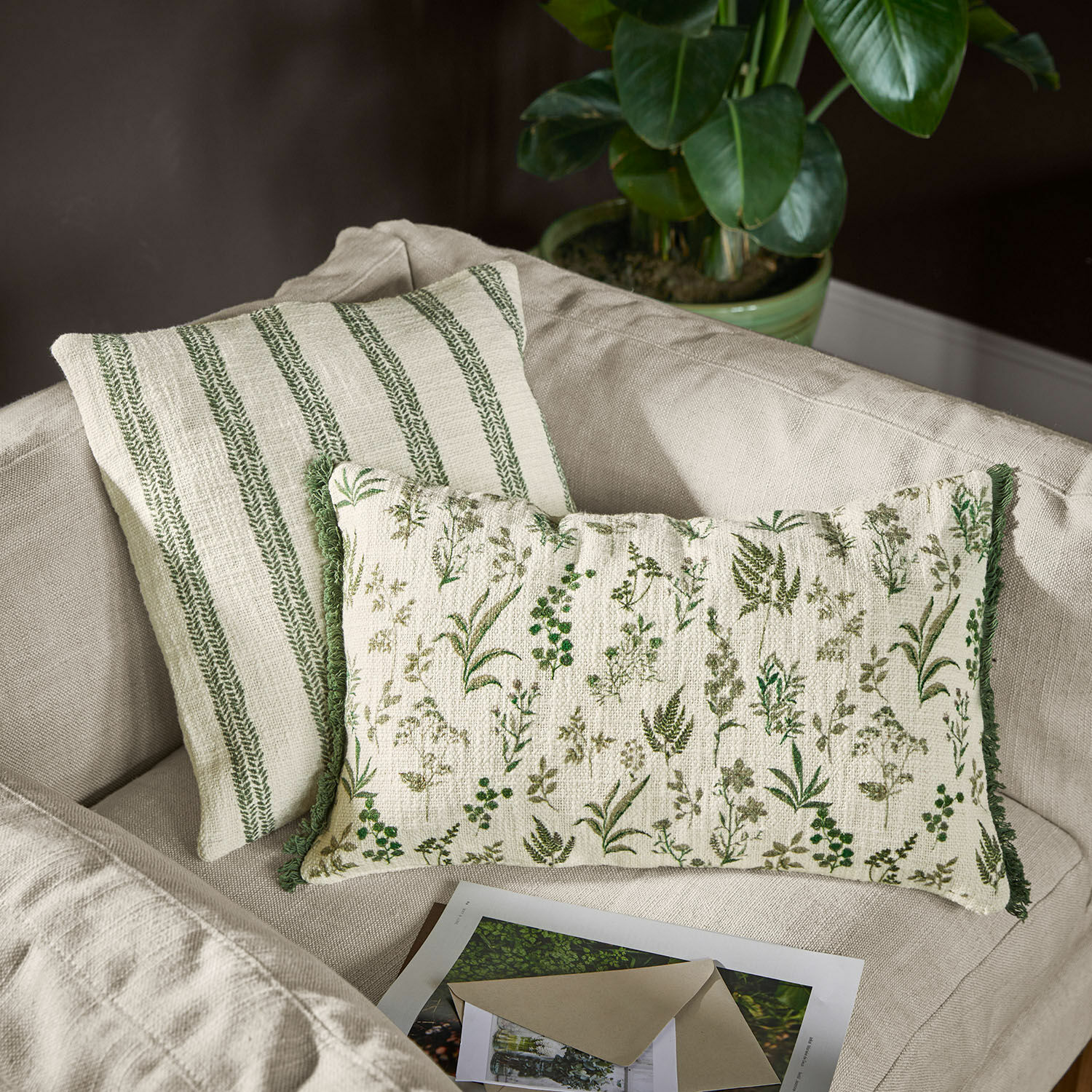 Lot de 2 housses de coussin Wescombe