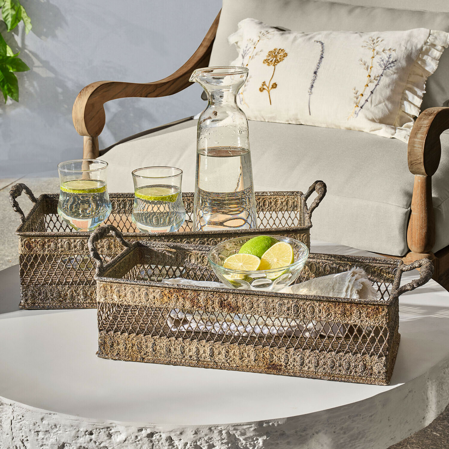 Lot de 2 plateaux Brånholm