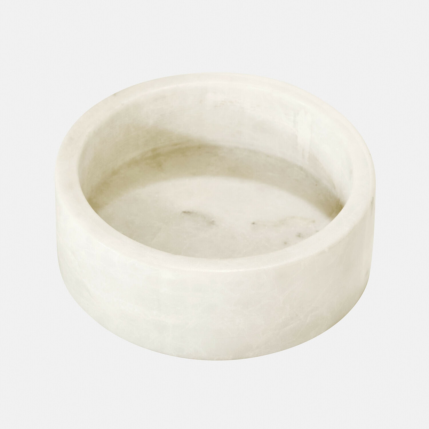 Gamelle ronde en marbre blanc, bol durable et élégant pour animaux de compagnie