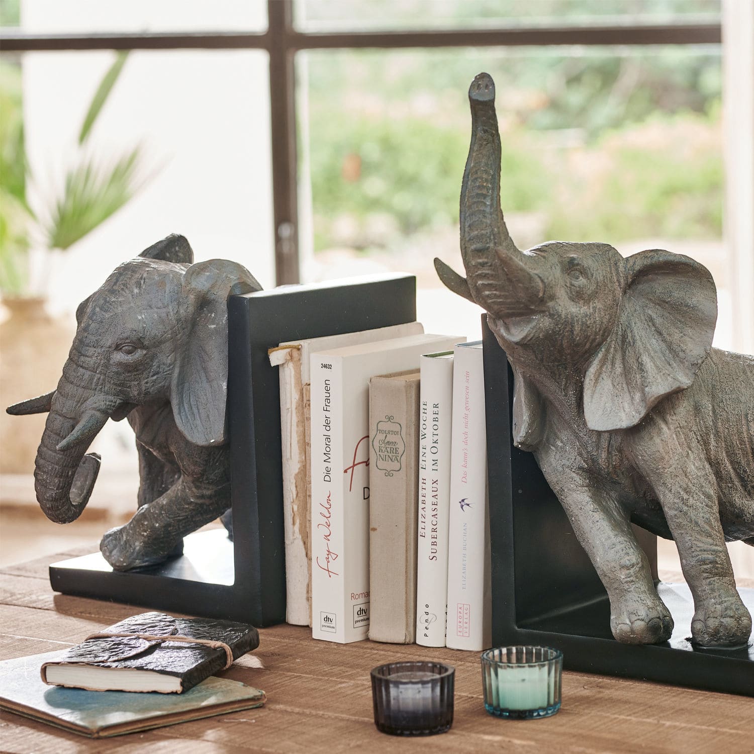 Lot de 2 serre-livres Elephants